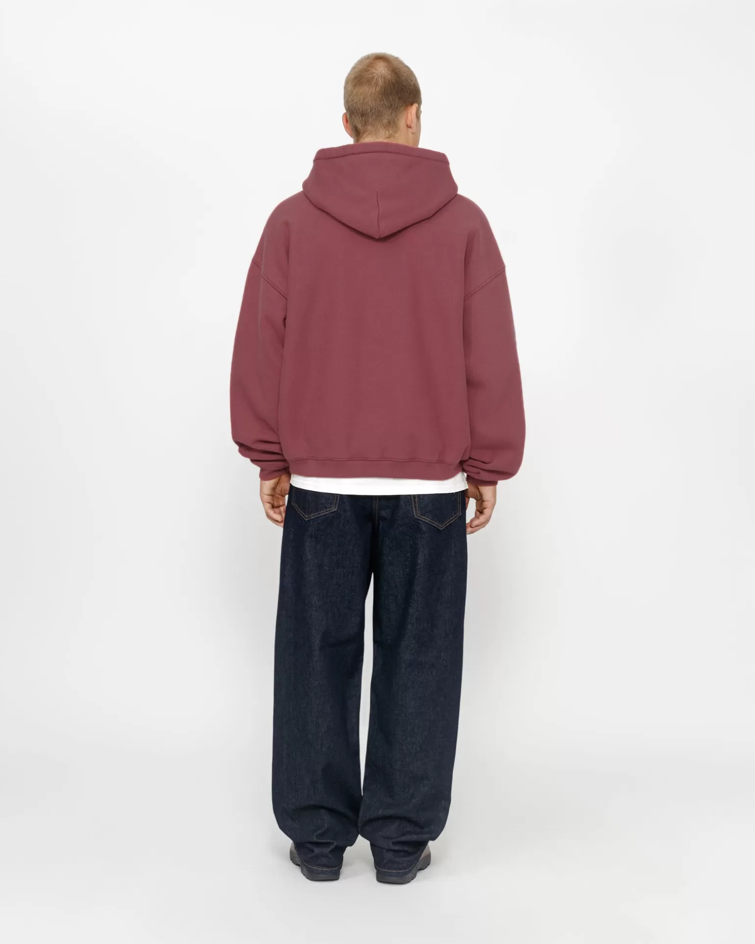 Sale Stüssy 80 RELAXED HOODIE Oxblood