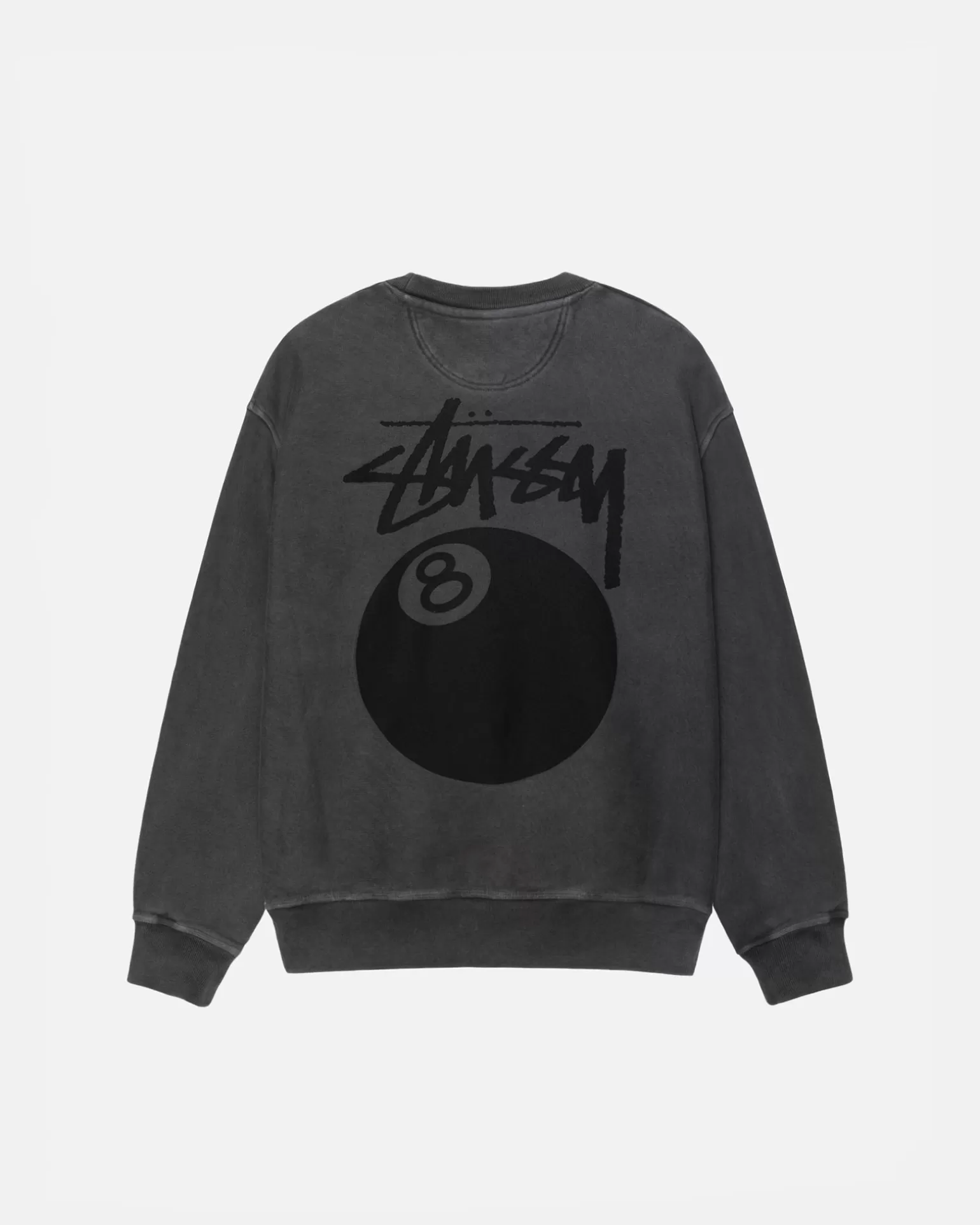 Cheap Stüssy 8 BALL CREW PIGMENT DYED Black