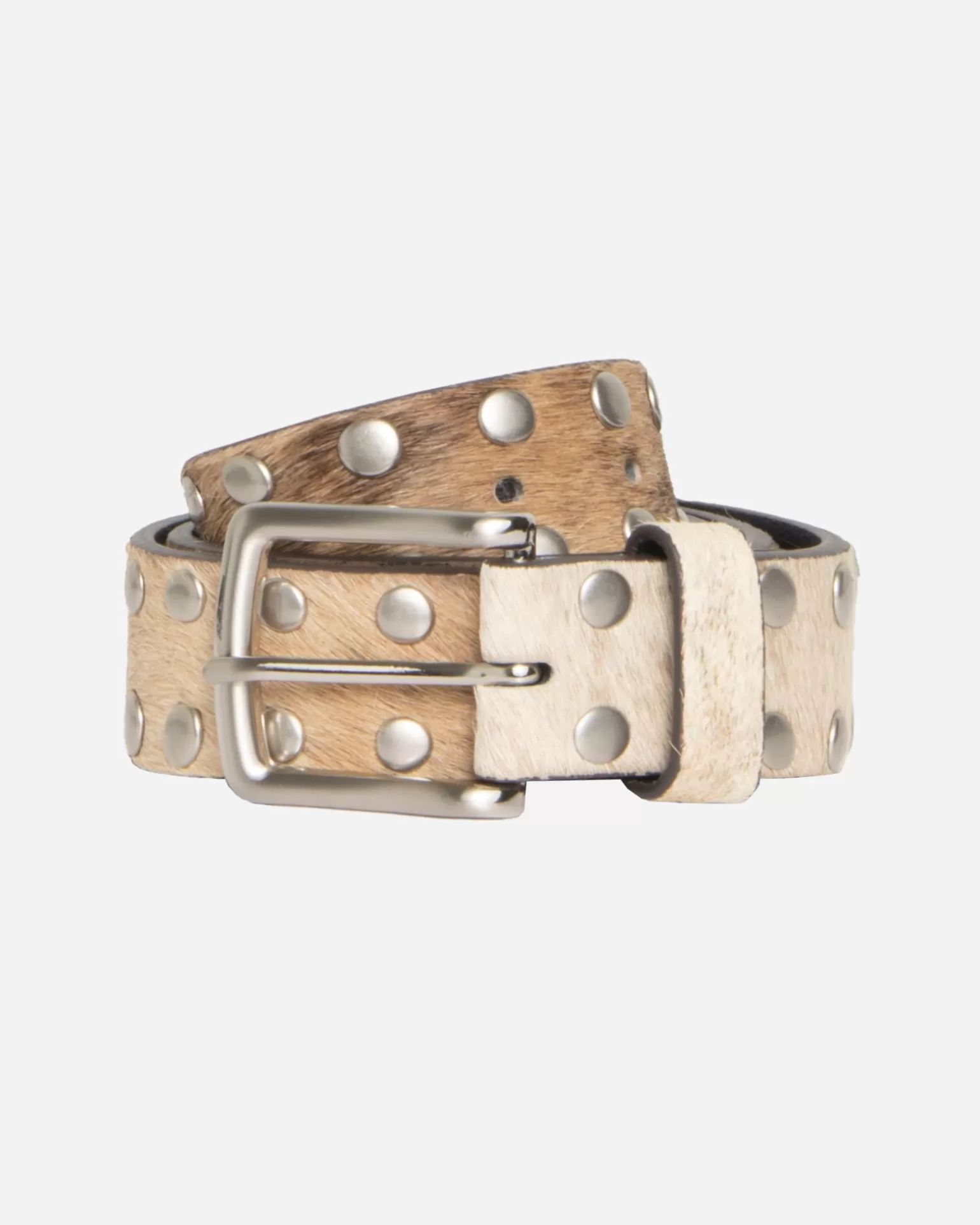 Fashion Stüssy 8 BALL STUDDED BELT Raw Cowhide Hair