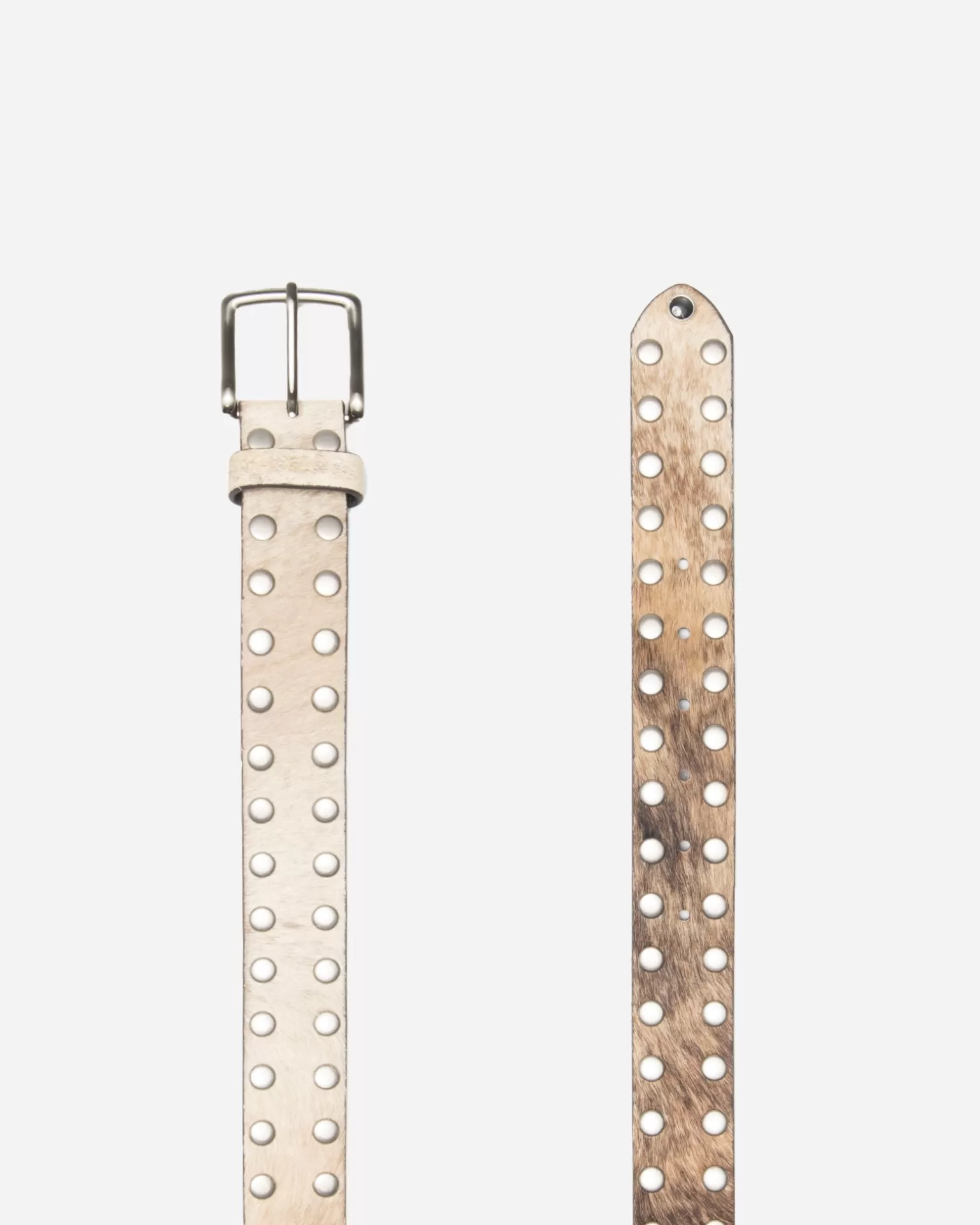 Fashion Stüssy 8 BALL STUDDED BELT Raw Cowhide Hair