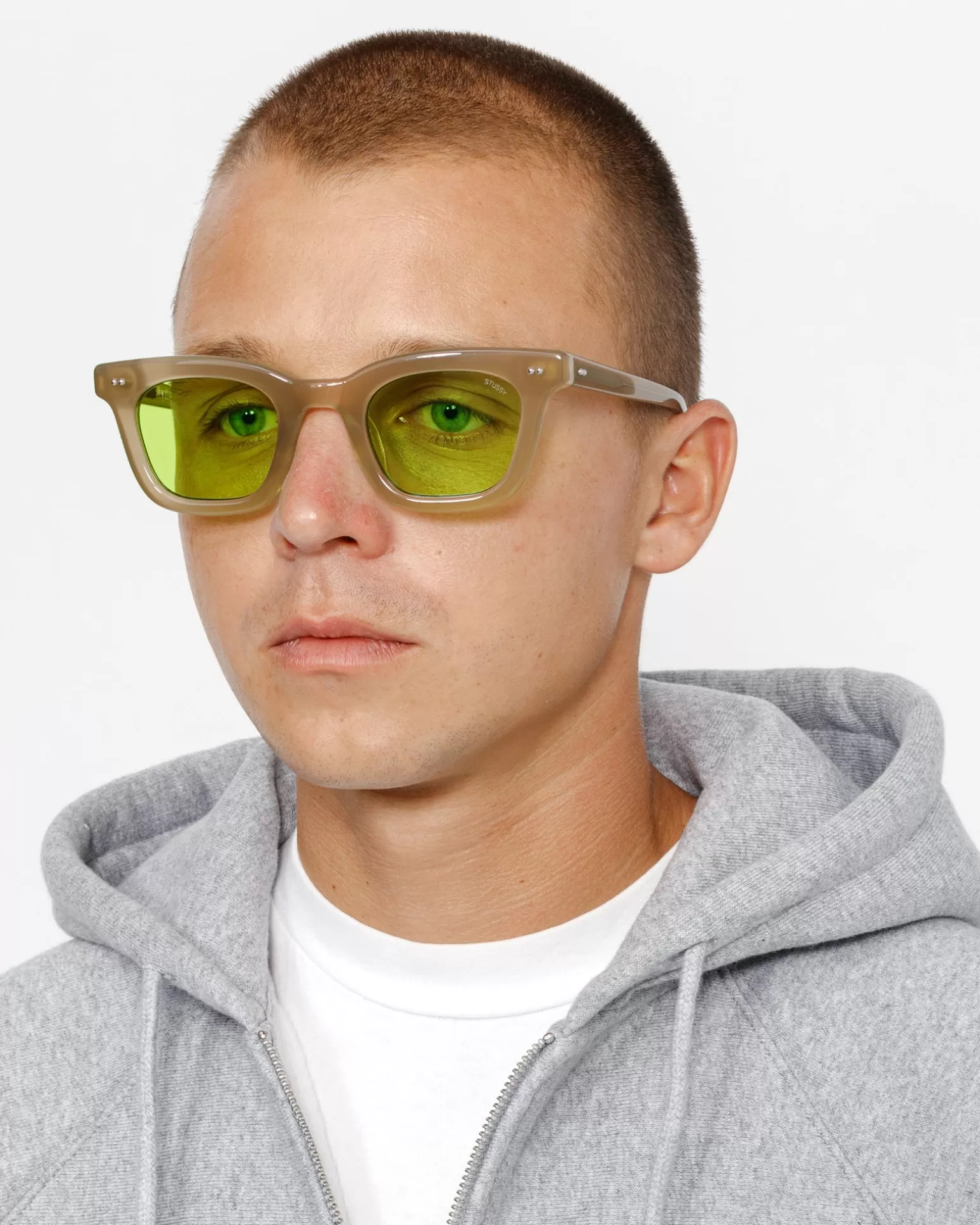 Store Stüssy ACE SUNGLASSES Bone / Lime