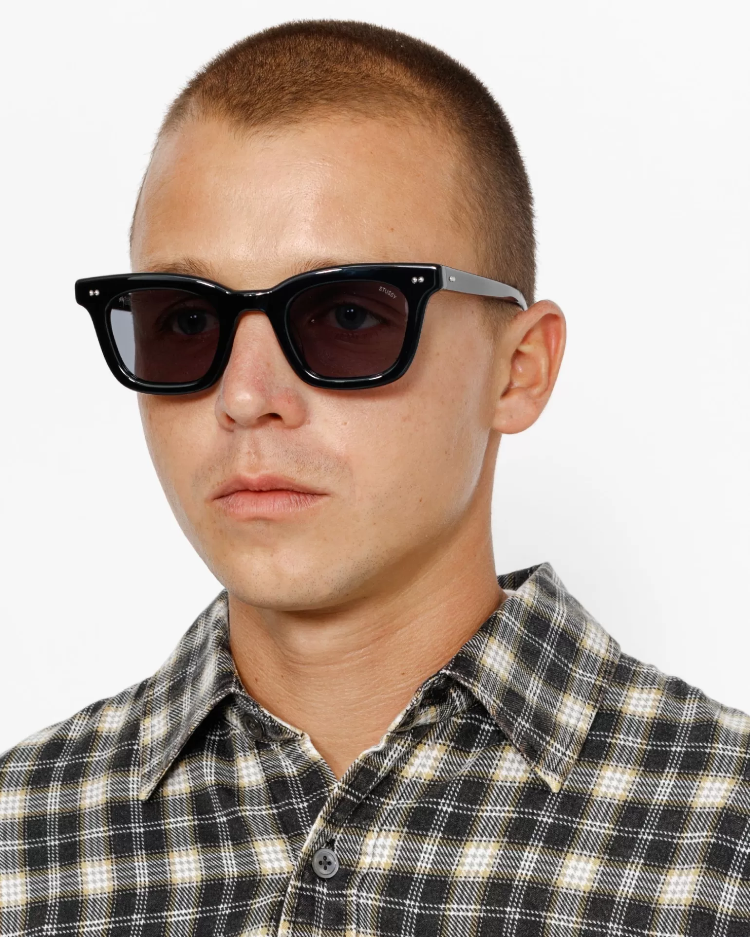 Online Stüssy ACE SUNGLASSES Black/Blue Lens