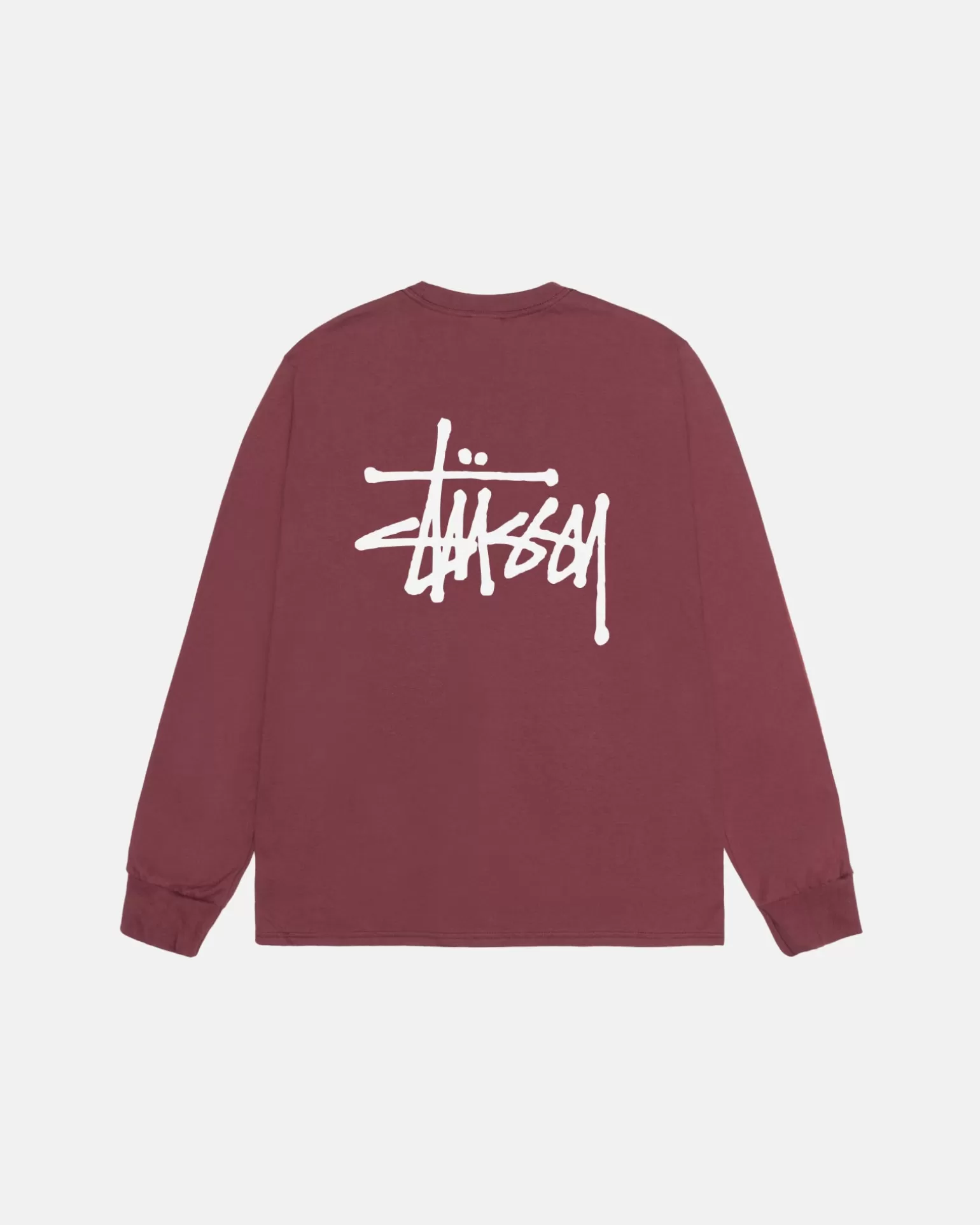 Cheap Stüssy BASIC STÜSSY LS TEE Oxblood