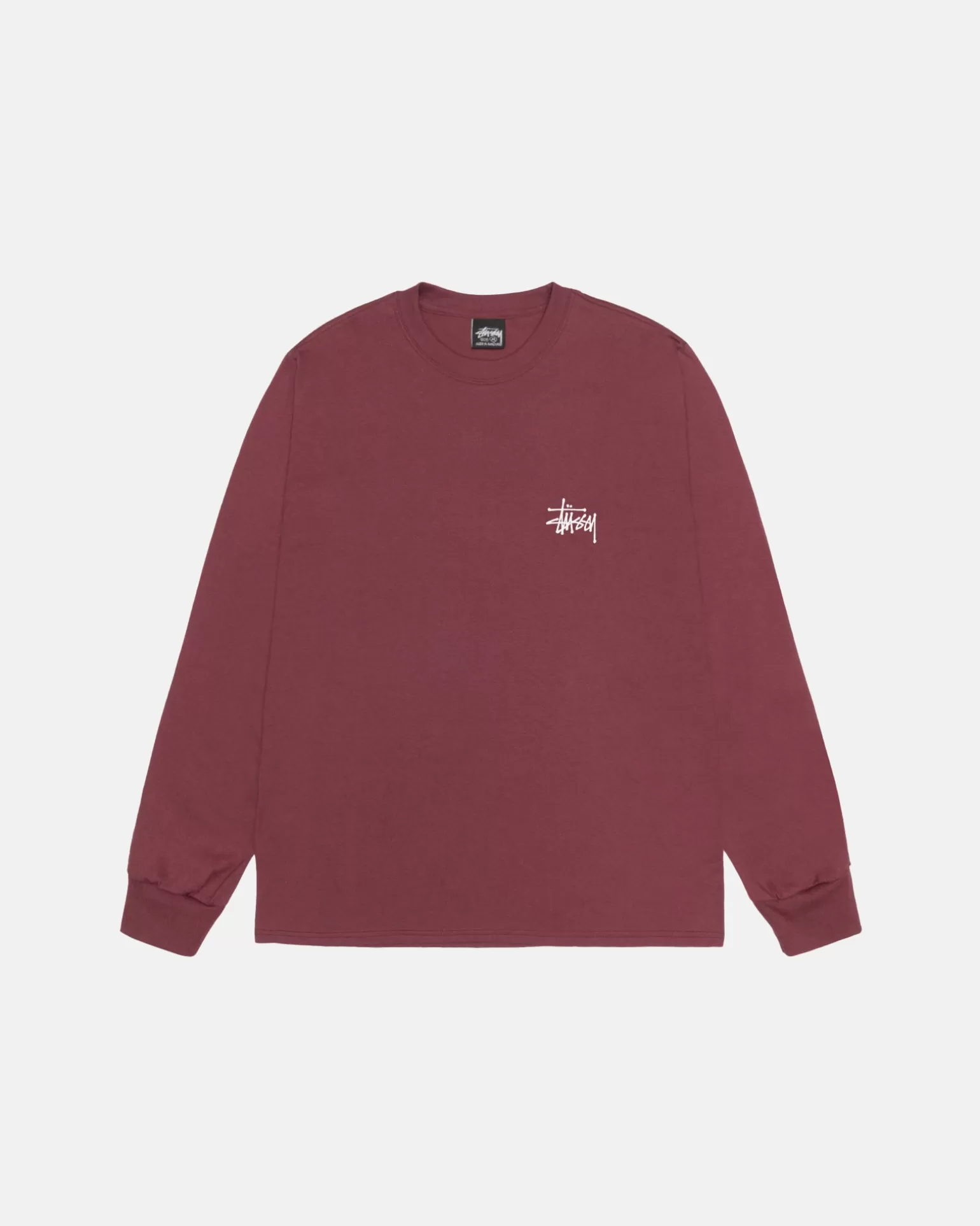 Cheap Stüssy BASIC STÜSSY LS TEE Oxblood