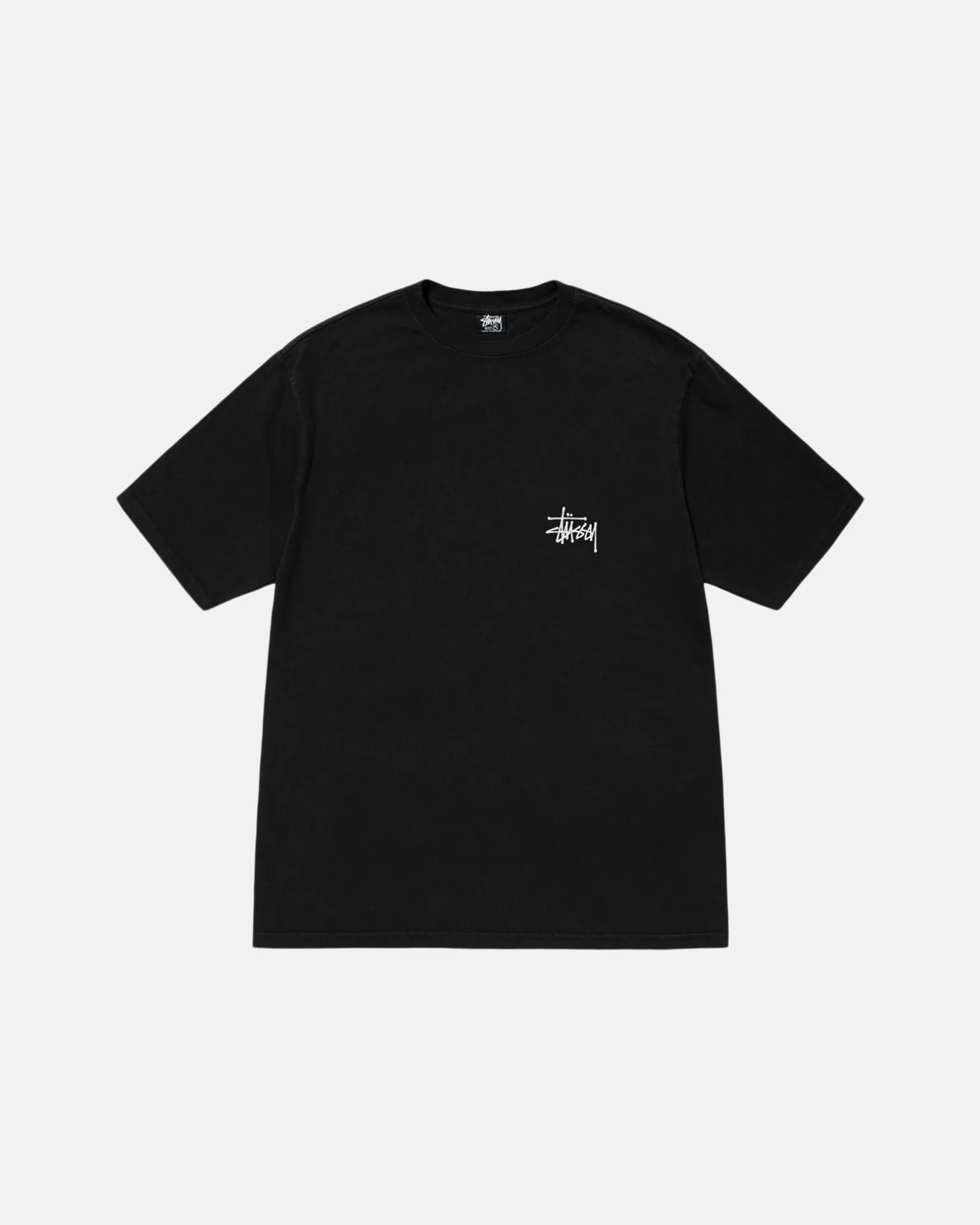 New Stüssy BASIC STÜSSY TEE PIGMENT DYED Black