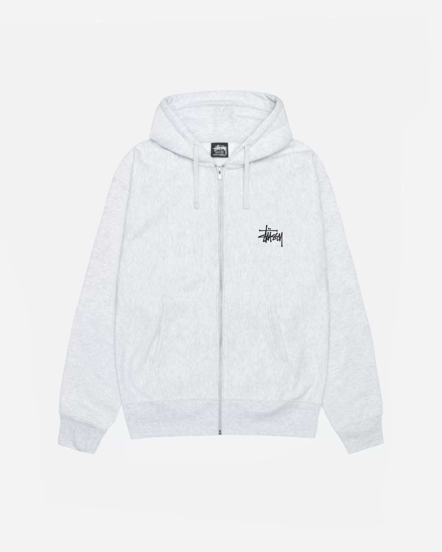 Online Stüssy BASIC STÜSSY ZIP HOODIE Ash Heather