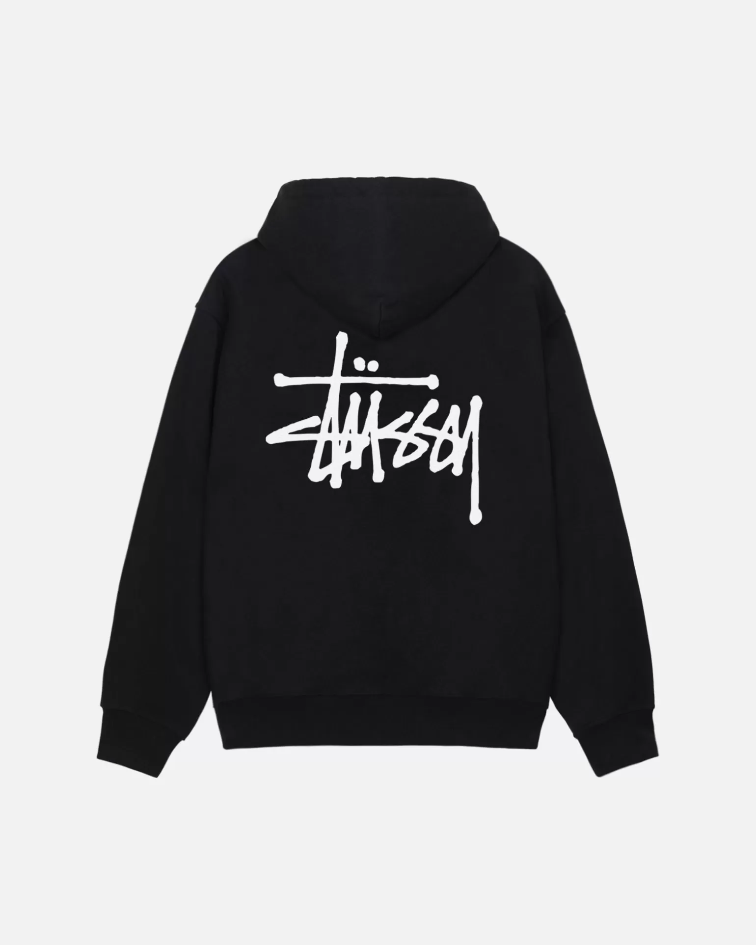 Outlet Stüssy BASIC STÜSSY ZIP HOODIE Black