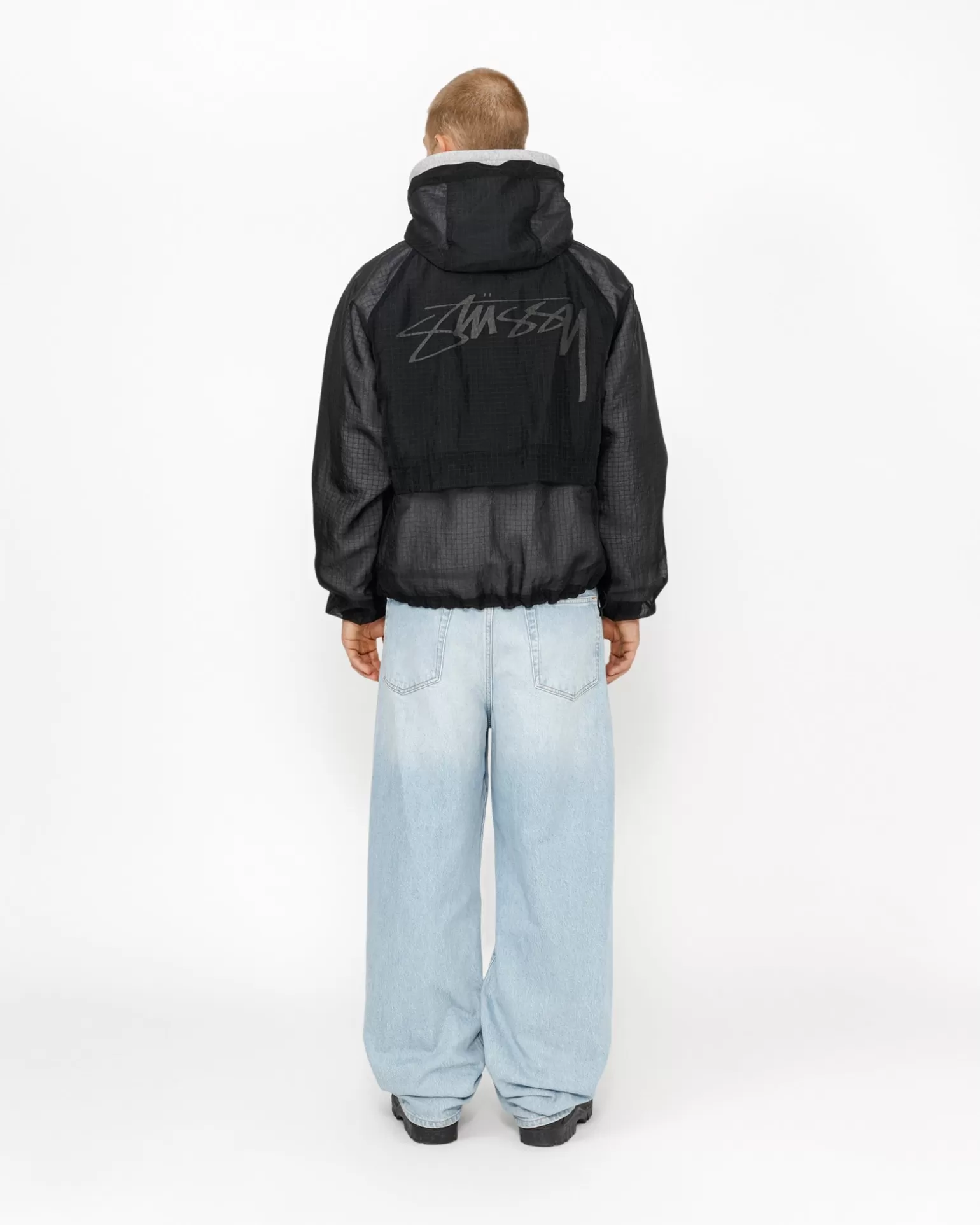 Hot Stüssy BEACH SHELL TRANSPARENT RIPSTOP Black