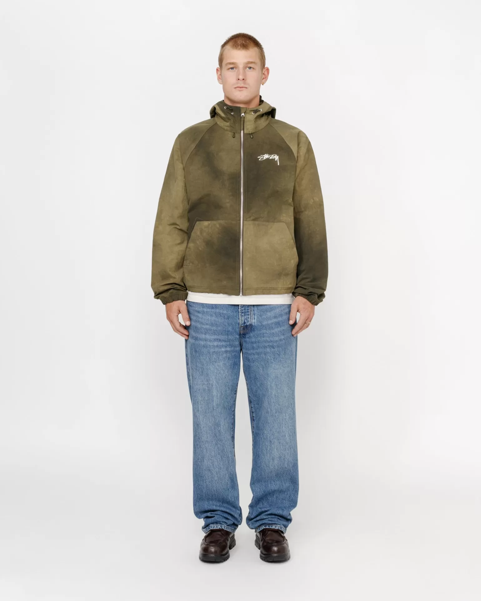 Shop Stüssy BEACH SHELL WAVE DYE Forest Green