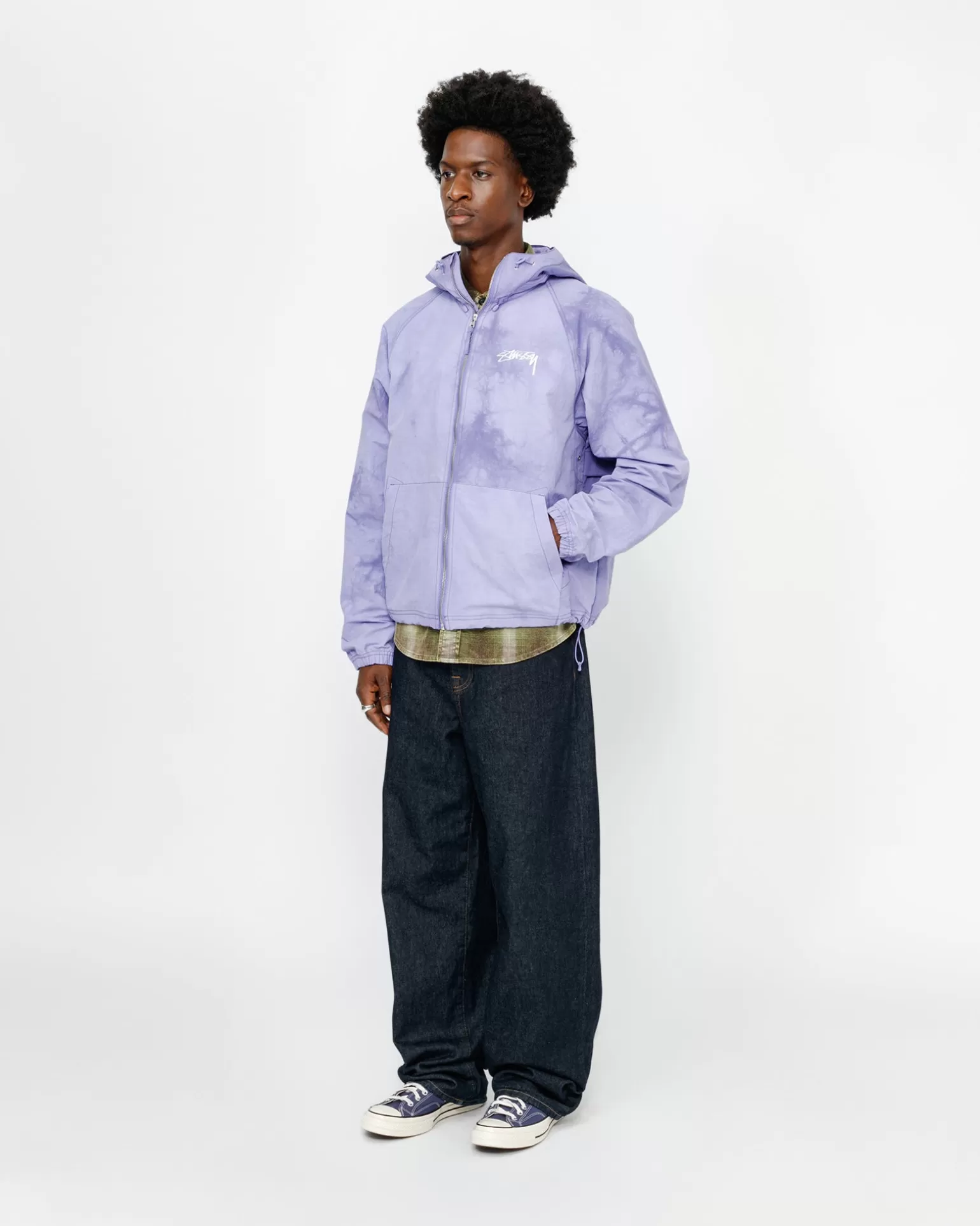 Shop Stüssy BEACH SHELL WAVE DYE Lilac