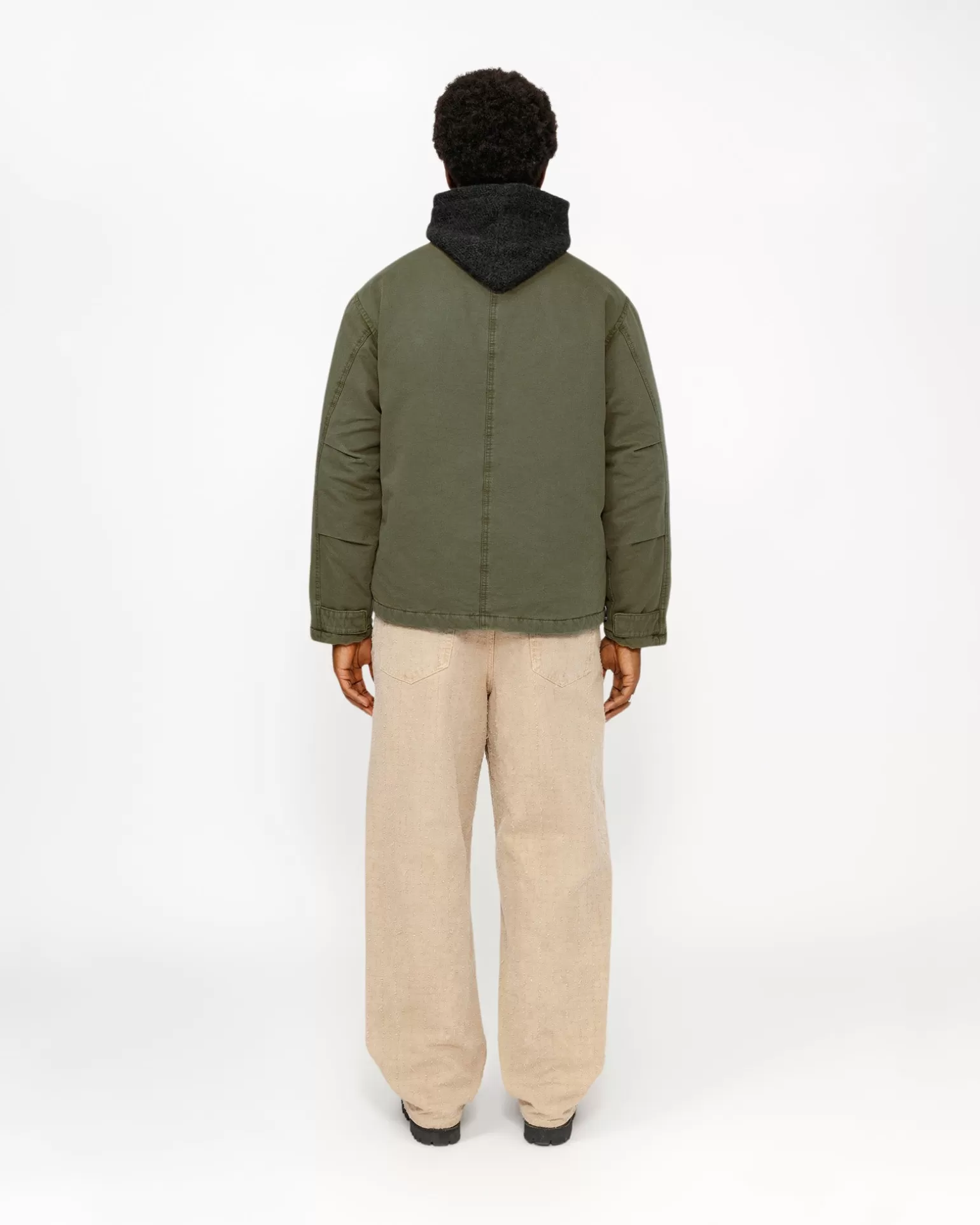 New Stüssy BIG OL' JEAN CANVAS NEEDLEPUNCH Khaki
