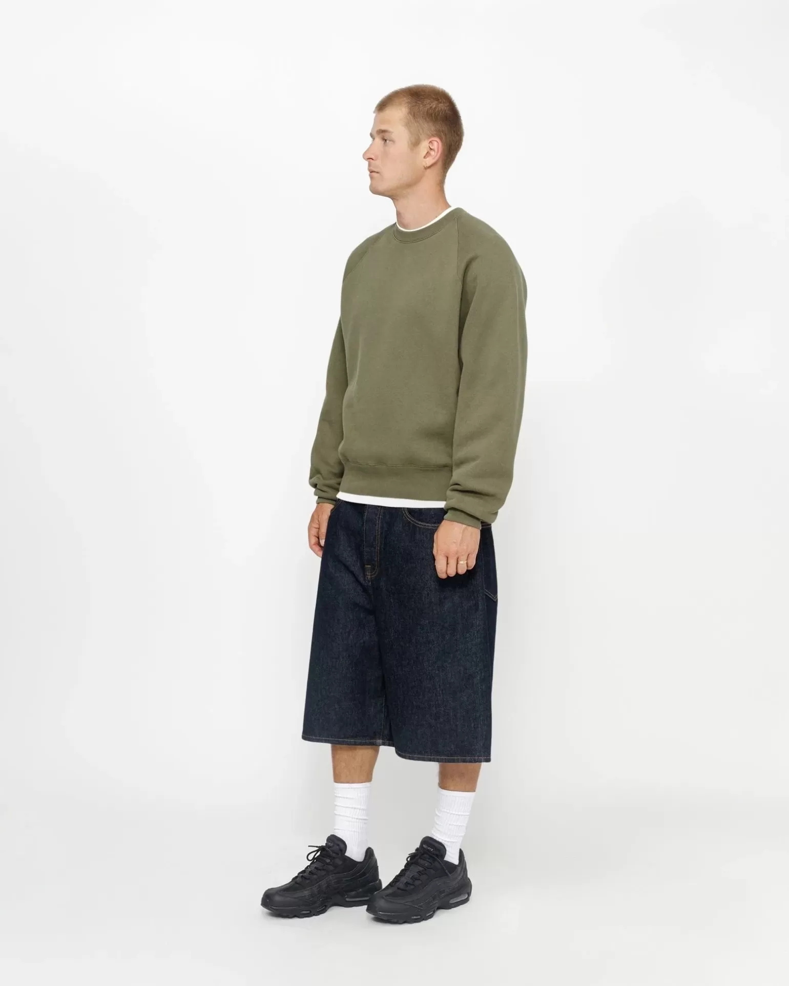 Clearance Stüssy BIG OL' SHORT DENIM Rinsed Indigo