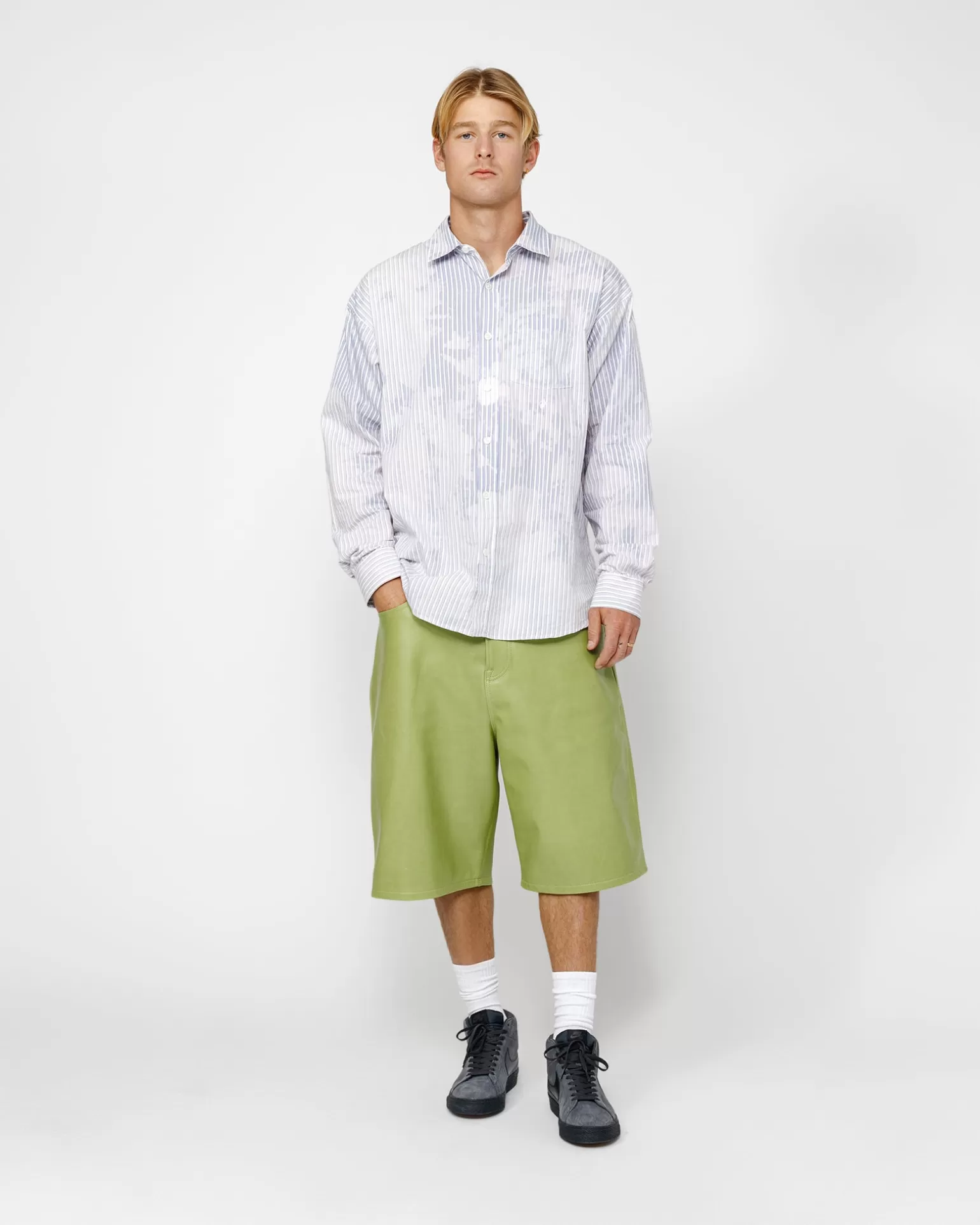 Outlet Stüssy BIG OL' SHORT LEATHER Lime