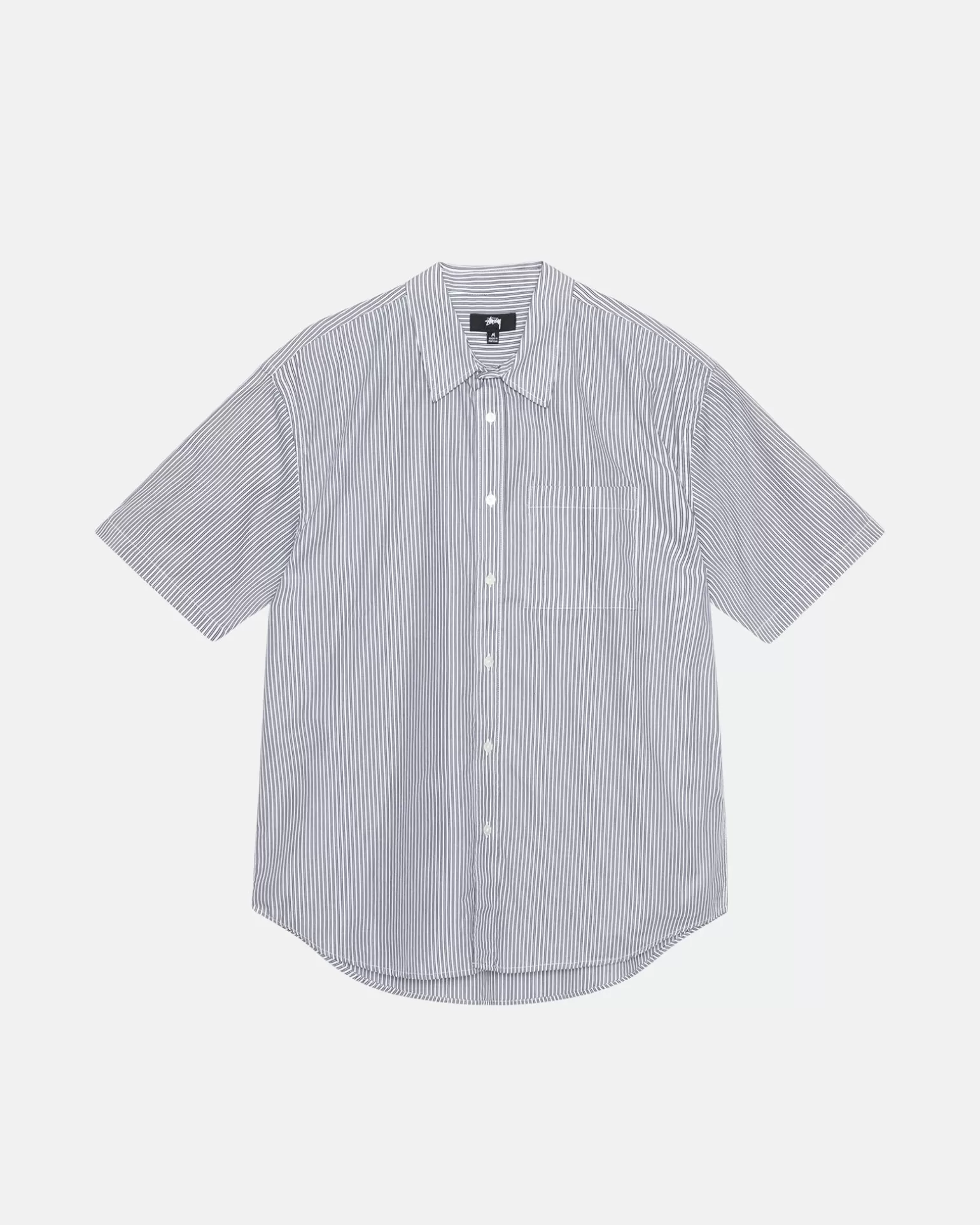 Shop Stüssy BOXY SS SHIRT 8 BALL STRIPE Navy