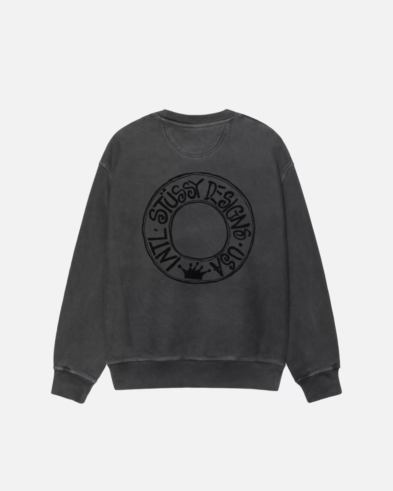 Cheap Stüssy BUANA CREW PIGMENT DYED Black