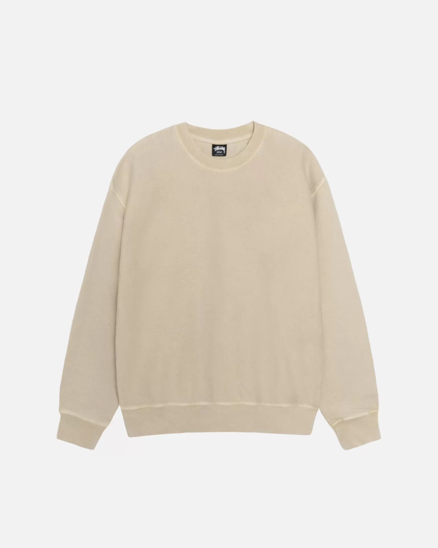 Fashion Stüssy BUANA CREW PIGMENT DYED Khaki