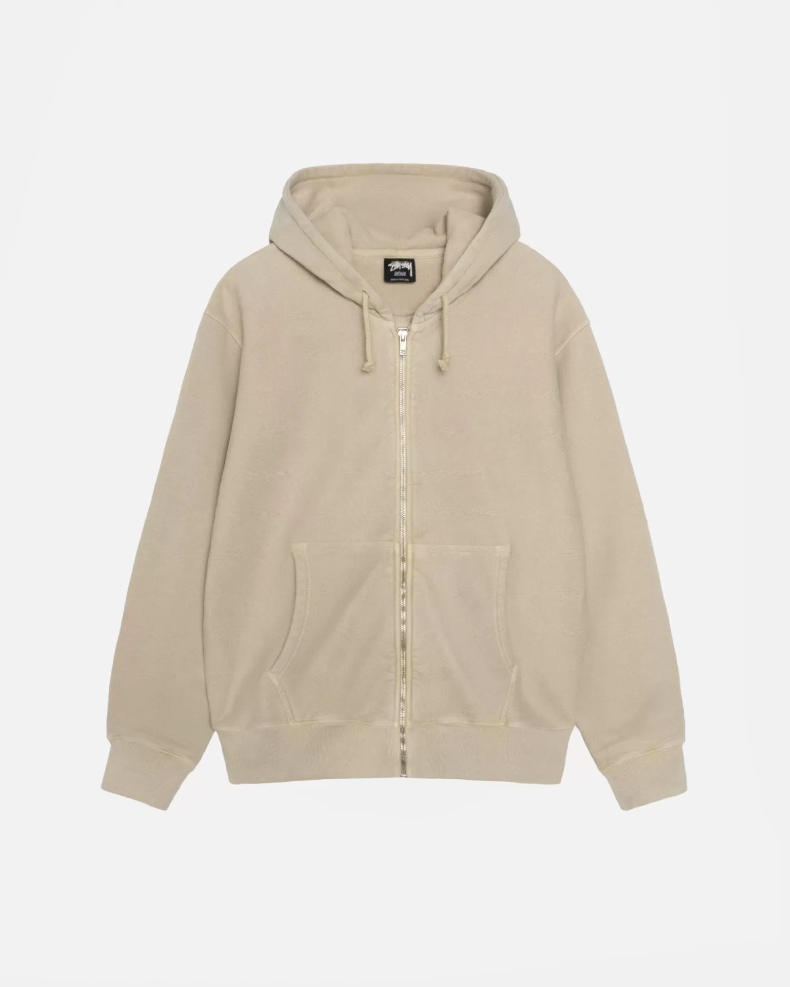 Store Stüssy BUANA ZIP HOODIE PIGMENT DYED Khaki