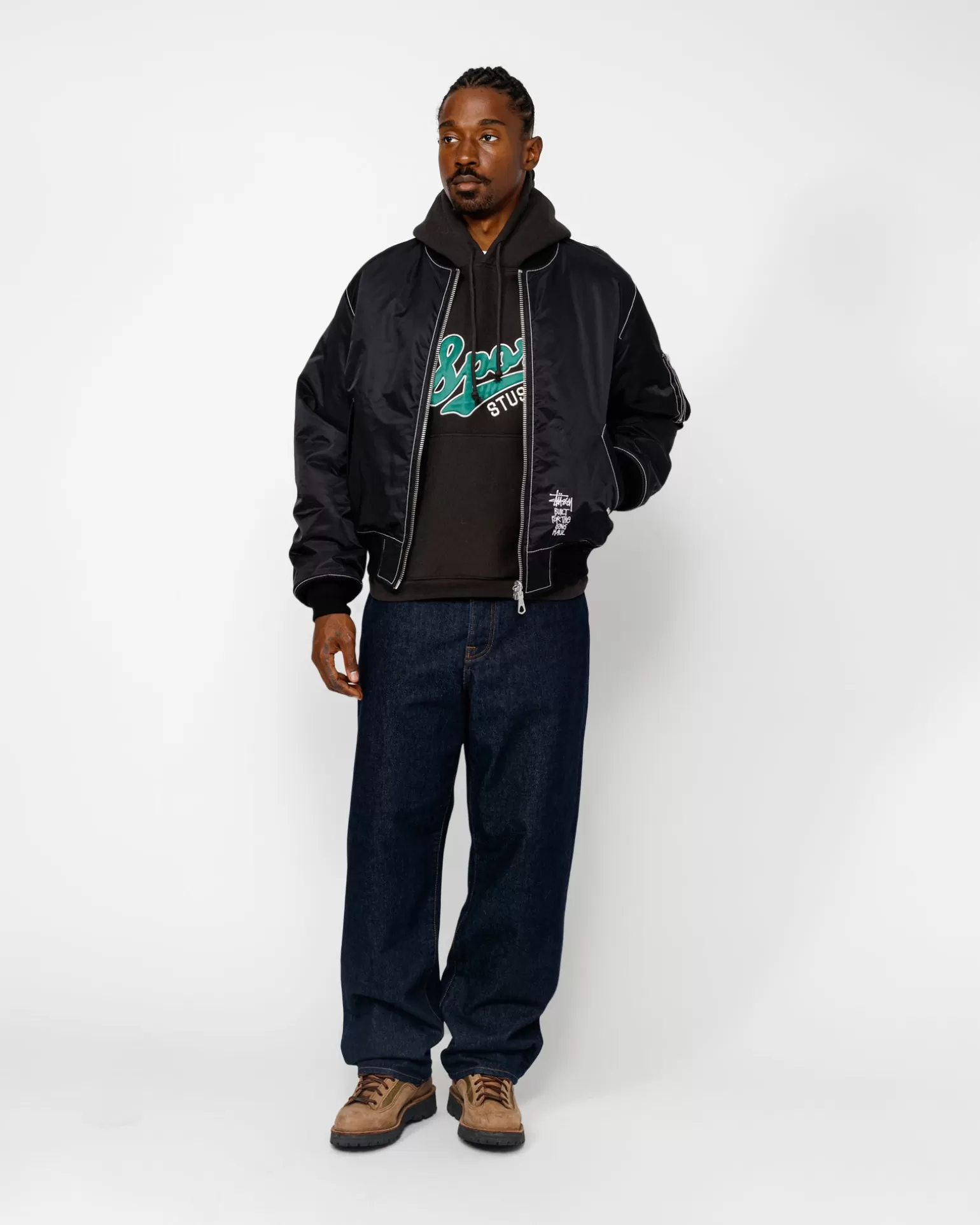 Sale Stüssy BUILT REVERSIBLE BOMBER JACKET Black