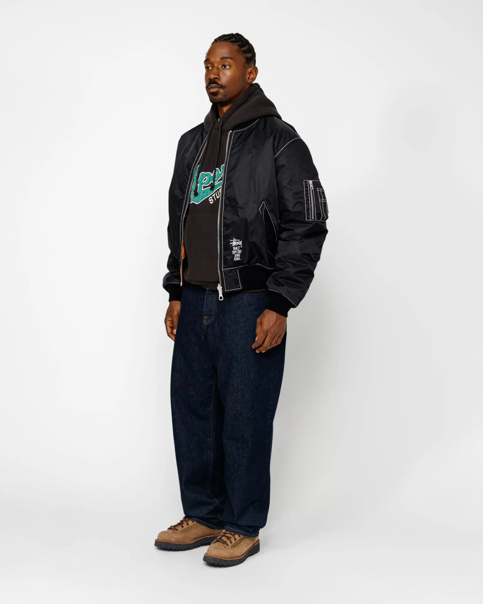 Sale Stüssy BUILT REVERSIBLE BOMBER JACKET Black