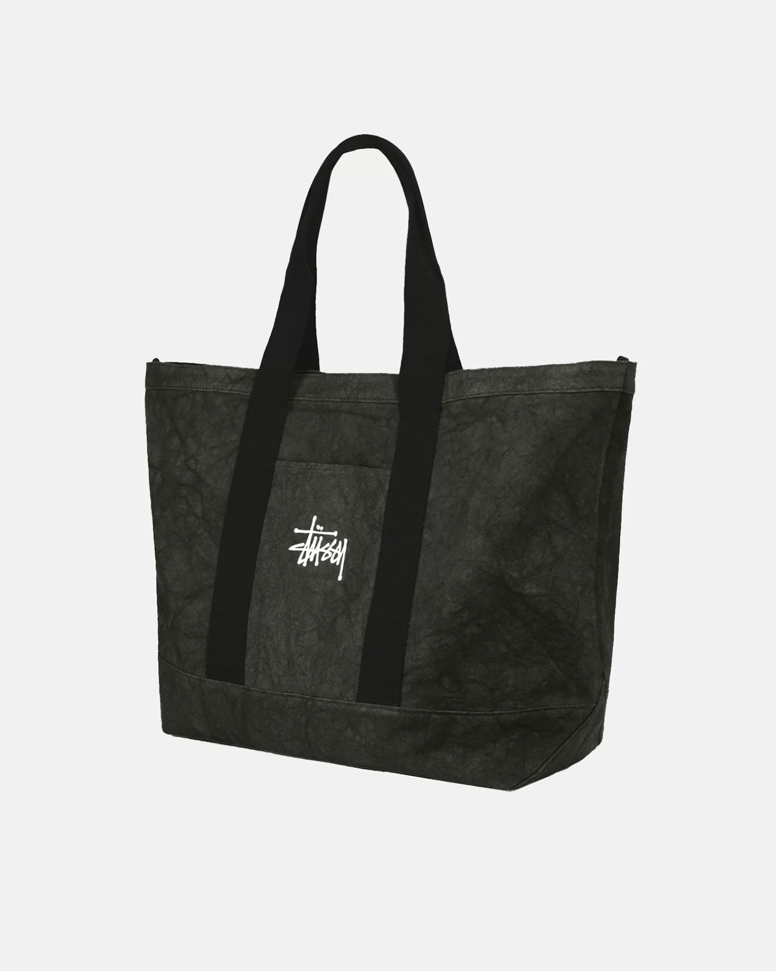 Online Stüssy CANVAS XL TOTE BAG Washed Black