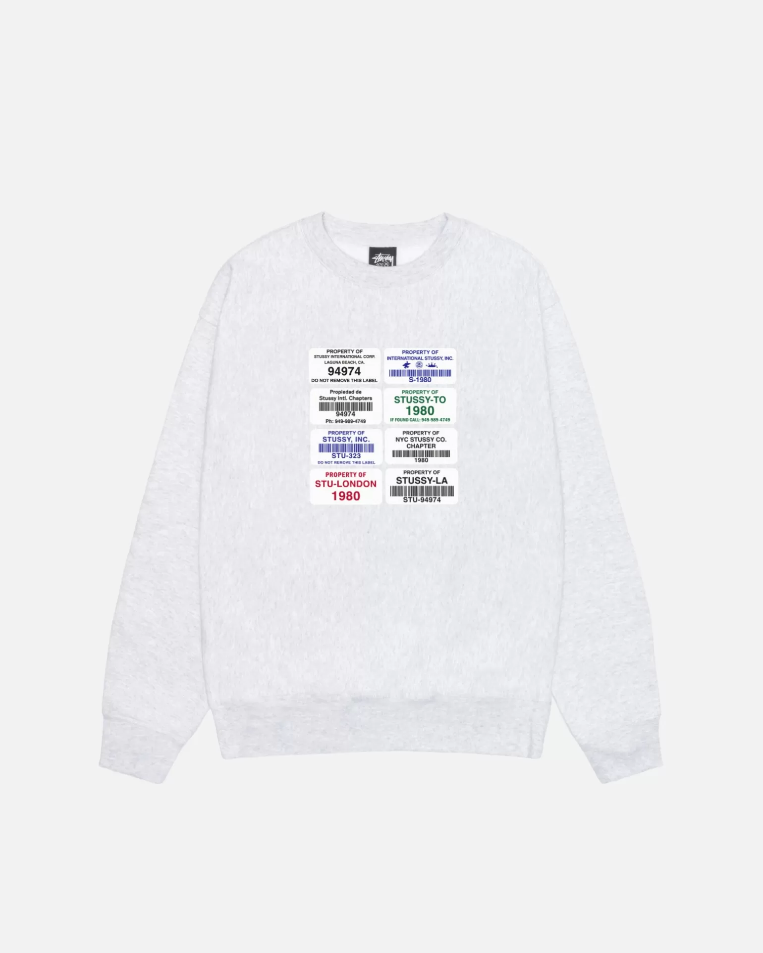 Best Sale Stüssy CODES CREW Ash Heather