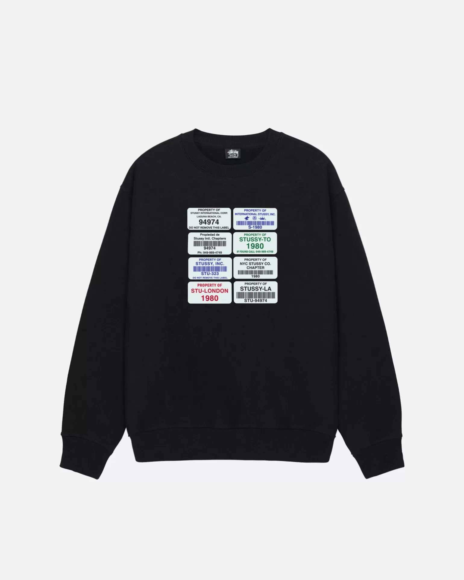 Cheap Stüssy CODES CREW Black