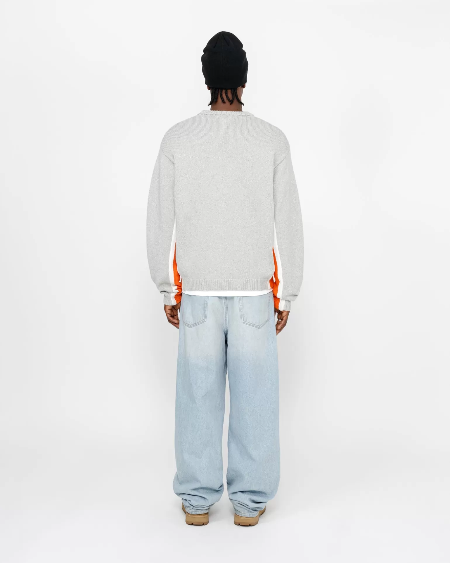 Best Sale Stüssy CONTRAST STRIPE CREW Heather