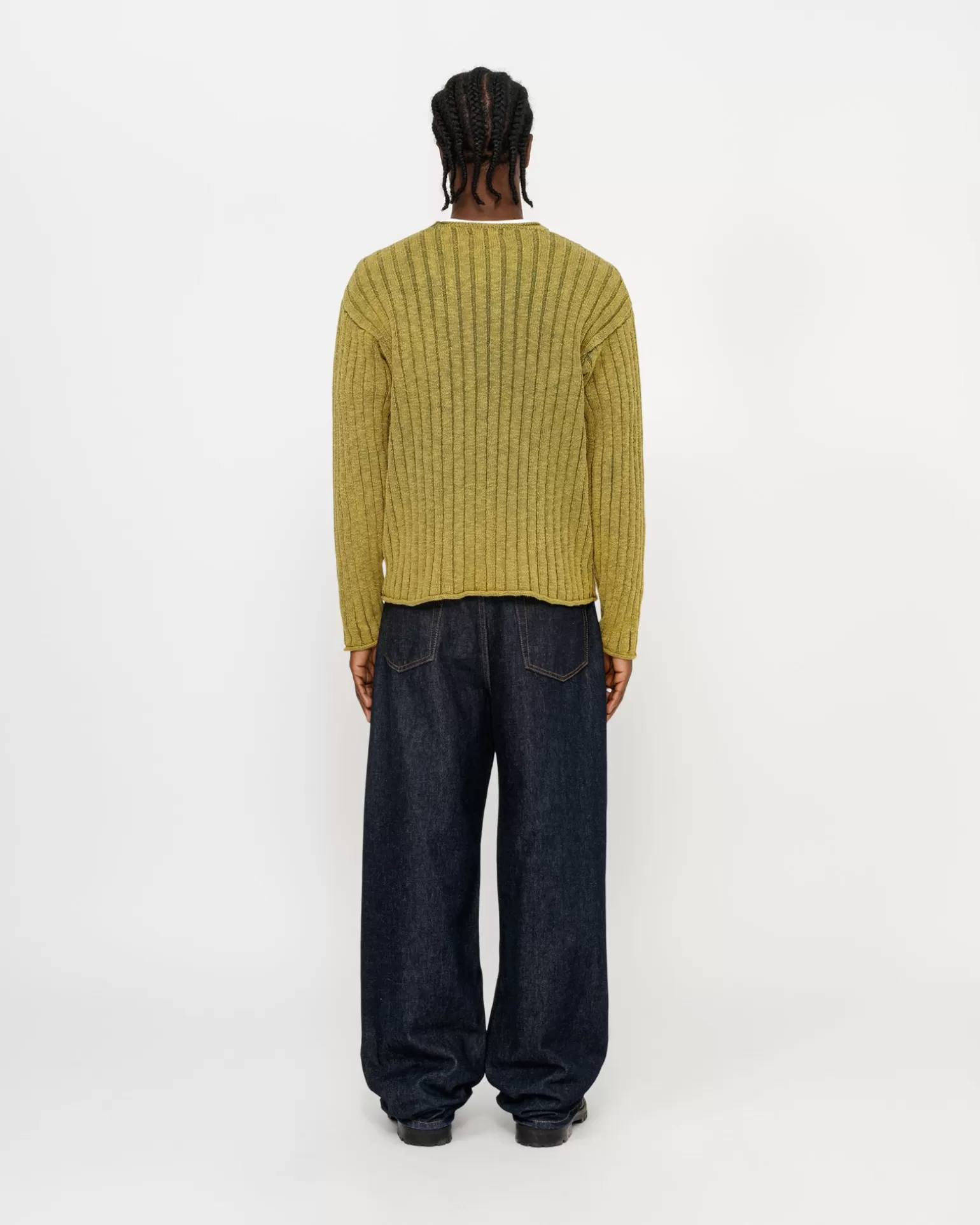 Online Stüssy COTTON SLUB RIB CREW Green