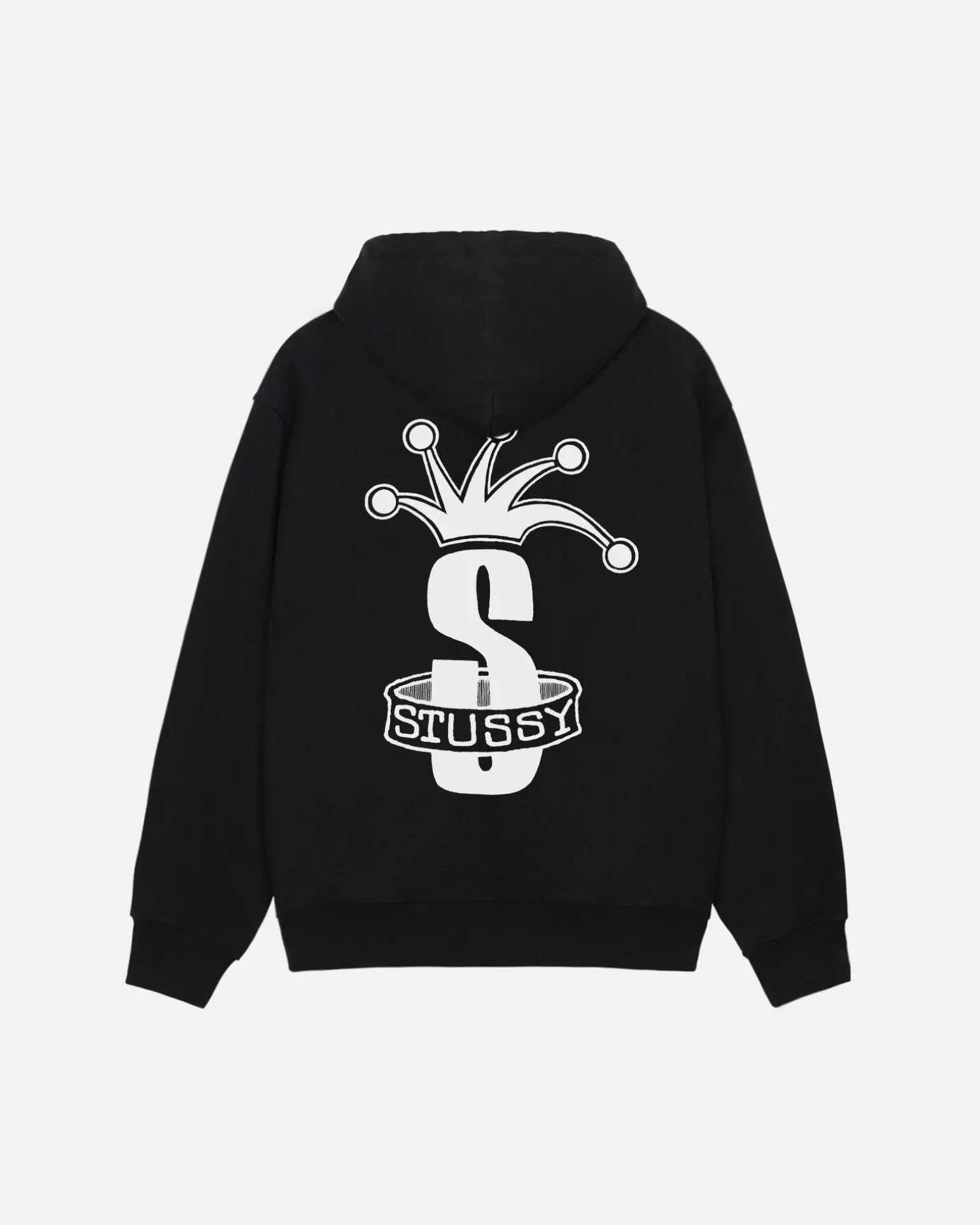 Sale Stüssy CROWN BAND ZIP HOODIE Black