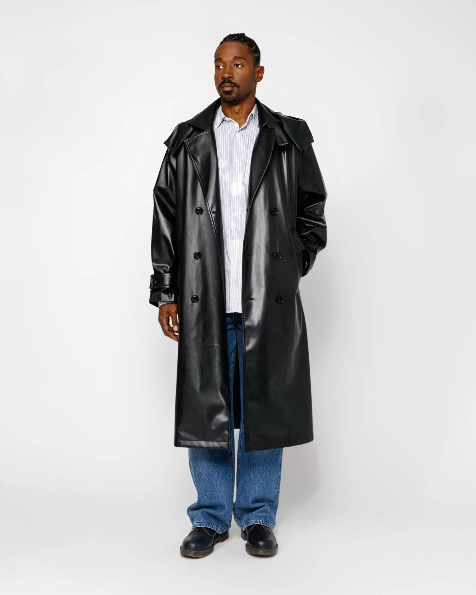 Hot Stüssy DOUBLE BREASTED TRENCH Black