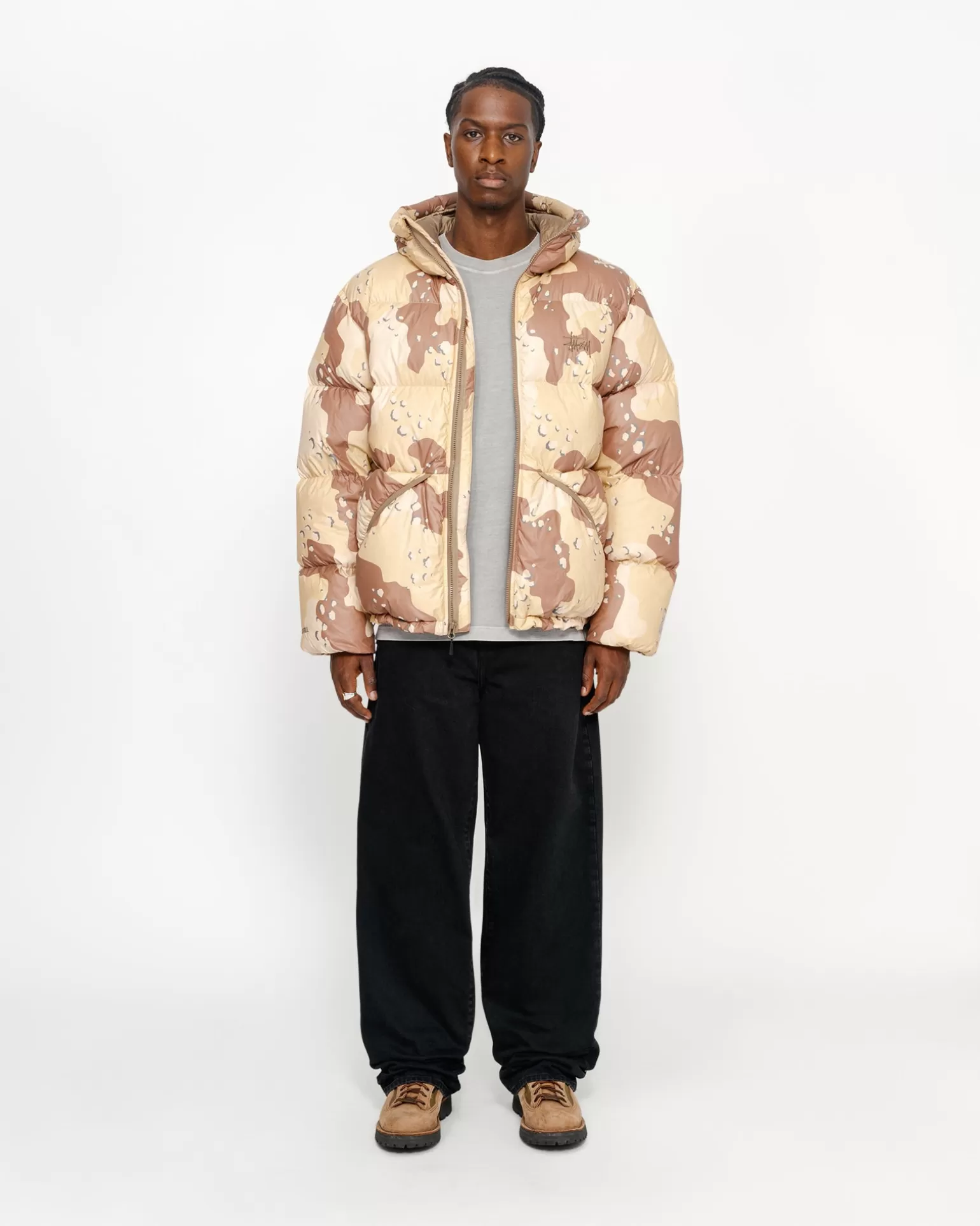 Clearance Stüssy DOWN PARKA CAMO RIPSTOP Khaki