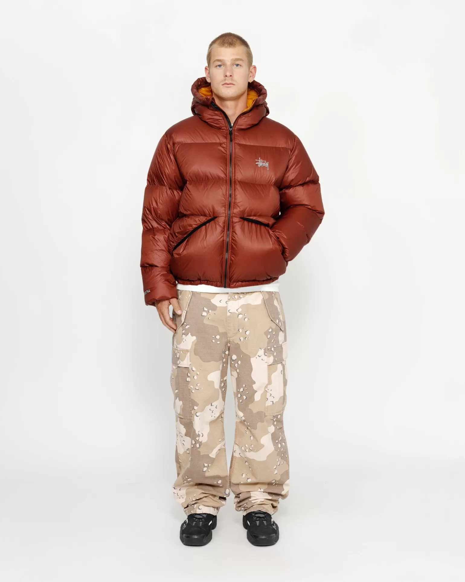 Outlet Stüssy DOWN PARKA MICRO RIPSTOP Brick