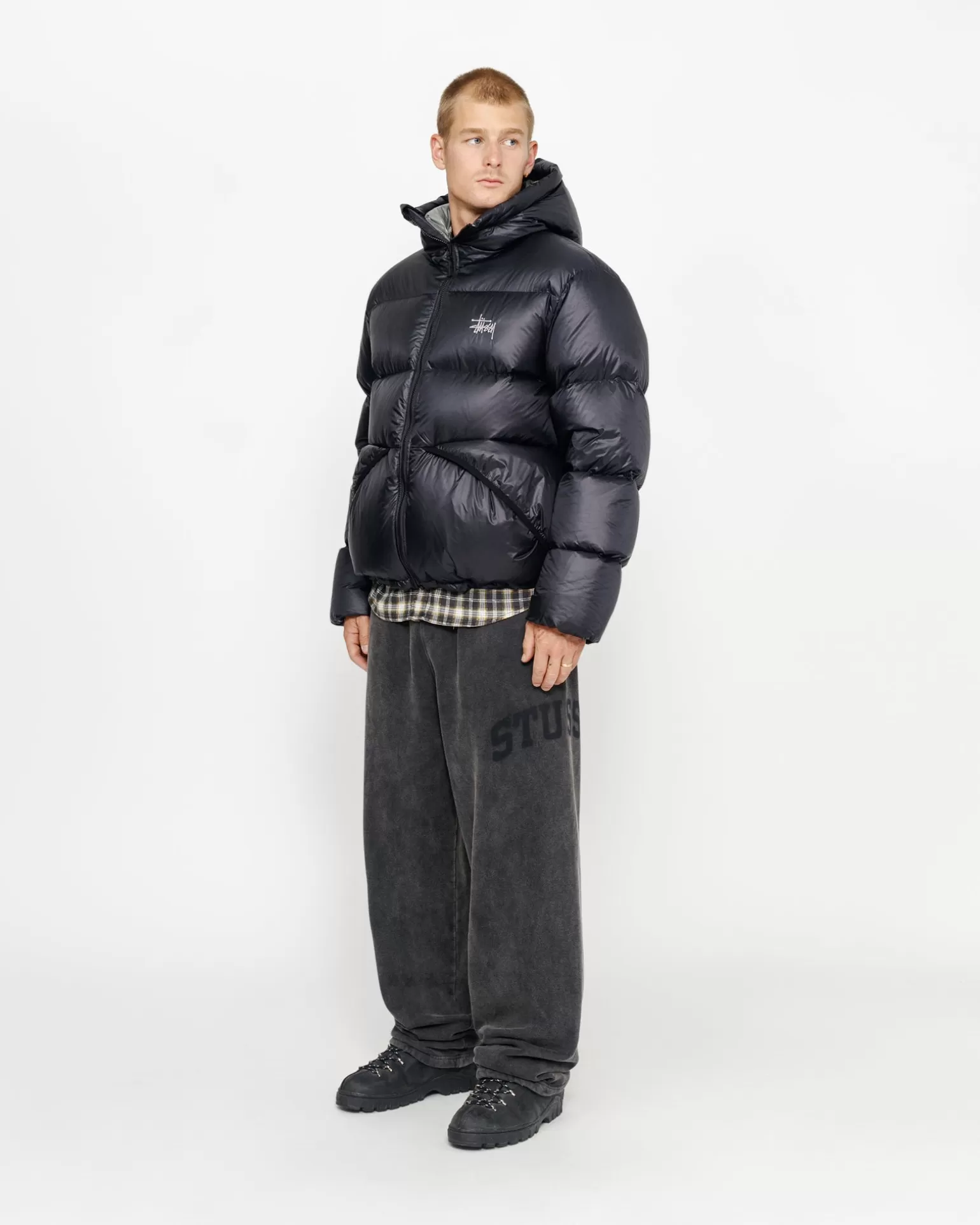 Online Stüssy DOWN PARKA MICRO RIPSTOP Phantom Black
