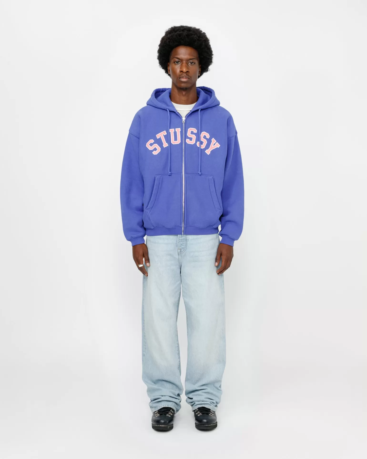 Flash Sale Stüssy FADED GRAPHIC ZIP HOODIE Purple