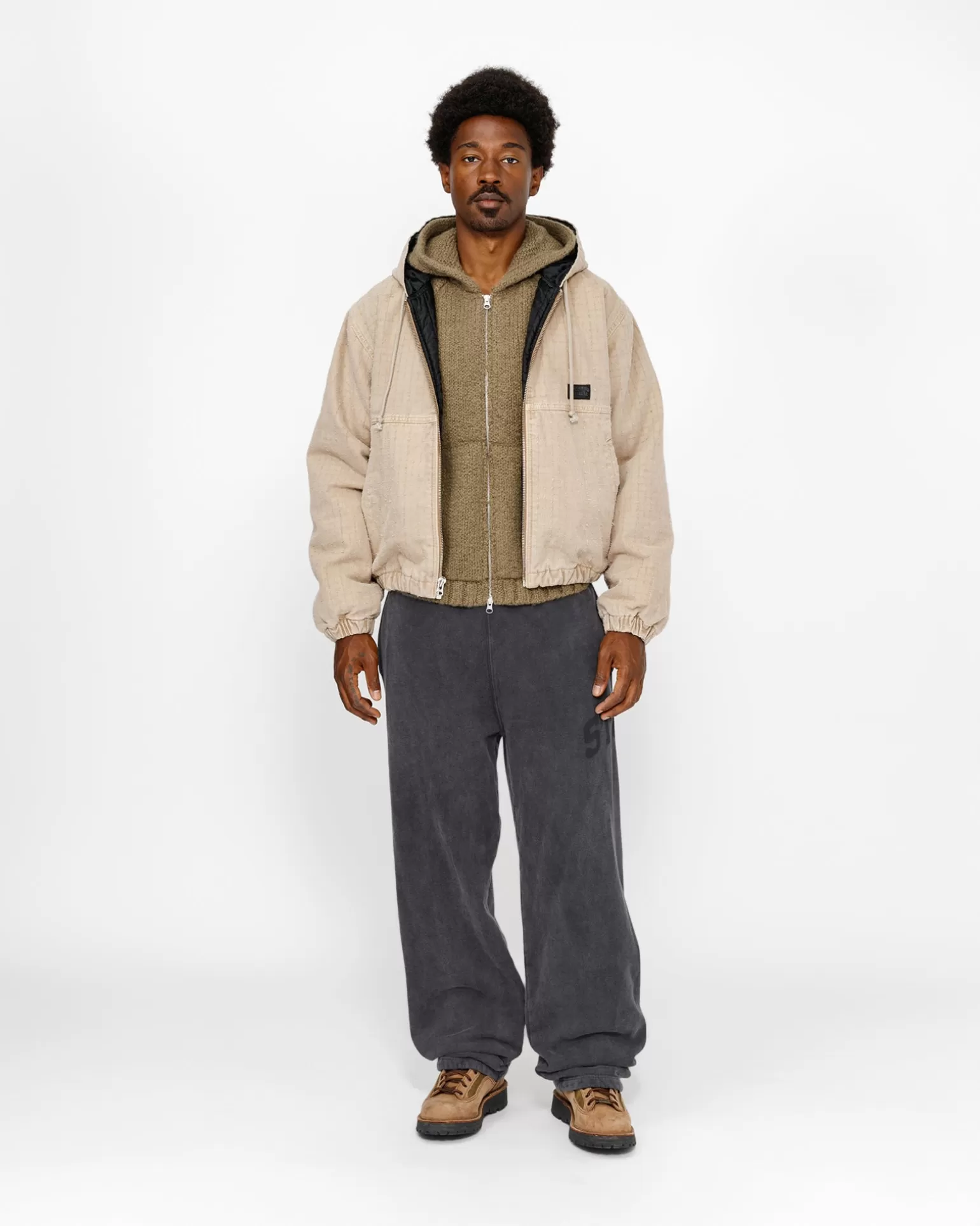 Discount Stüssy FLEECE PANT FADED GRAPHIC Washed Black