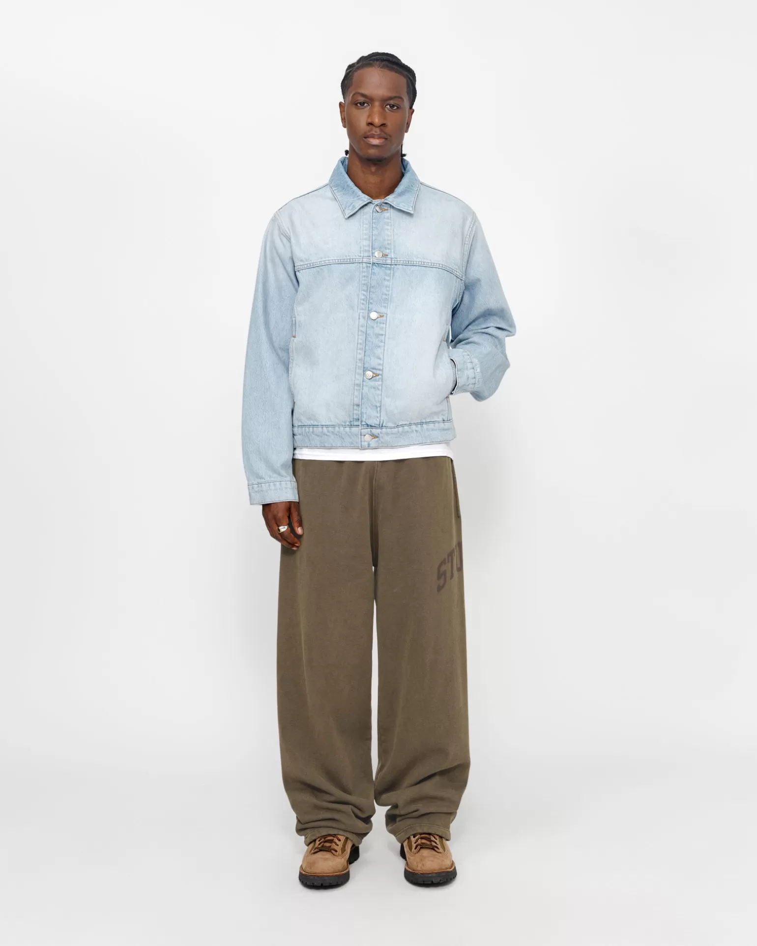 Clearance Stüssy FLEECE PANT FADED GRAPHIC Olive