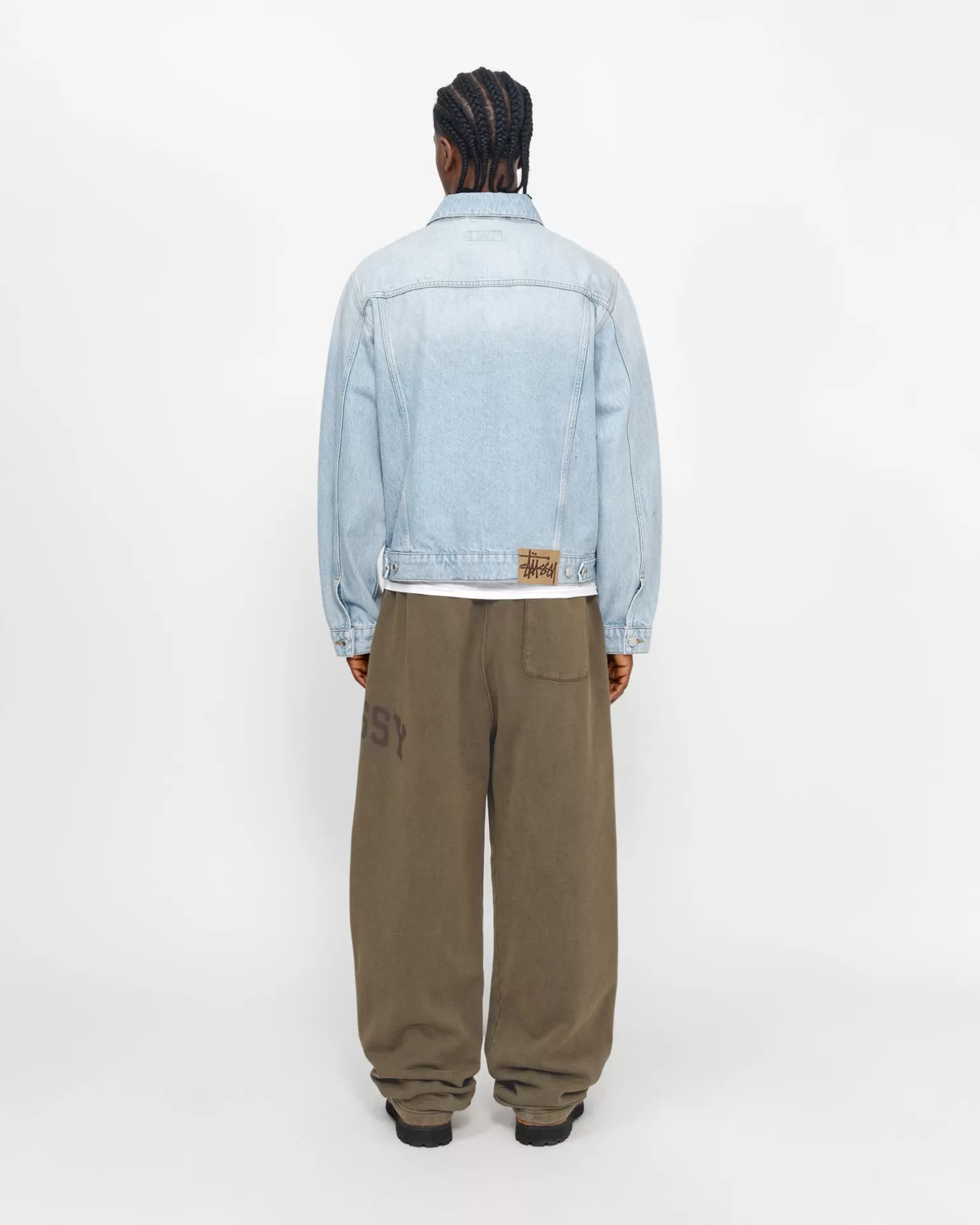 Clearance Stüssy FLEECE PANT FADED GRAPHIC Olive