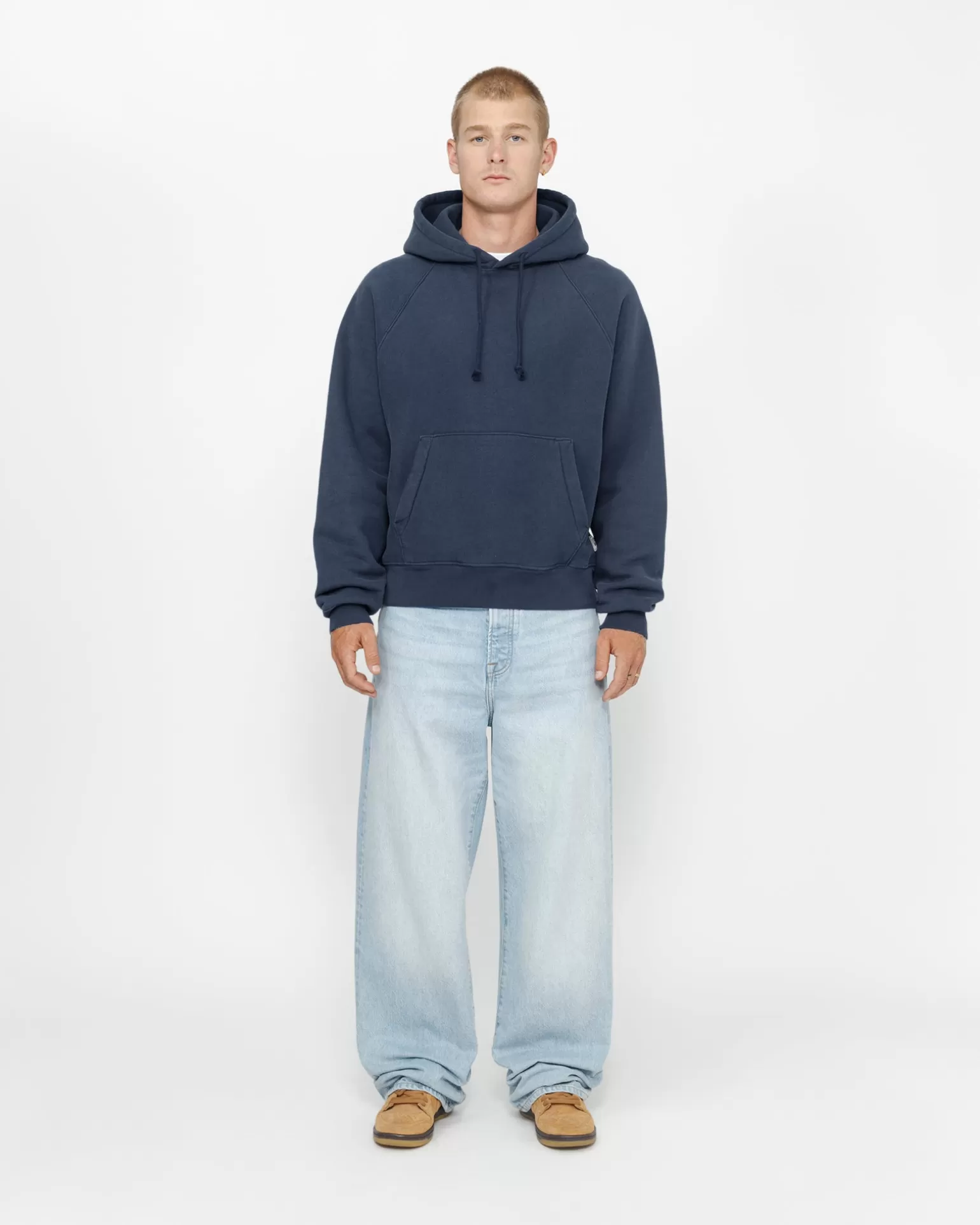 Flash Sale Stüssy FLEECE RAGLAN HOODIE Navy