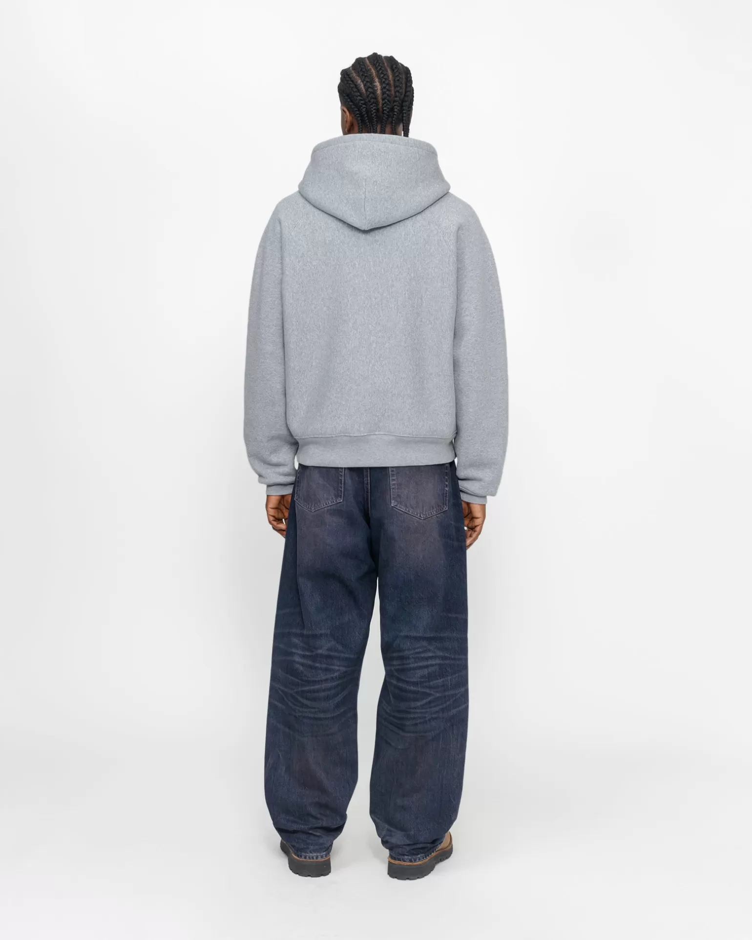 Hot Stüssy FLEECE RAGLAN HOODIE Grey Heather
