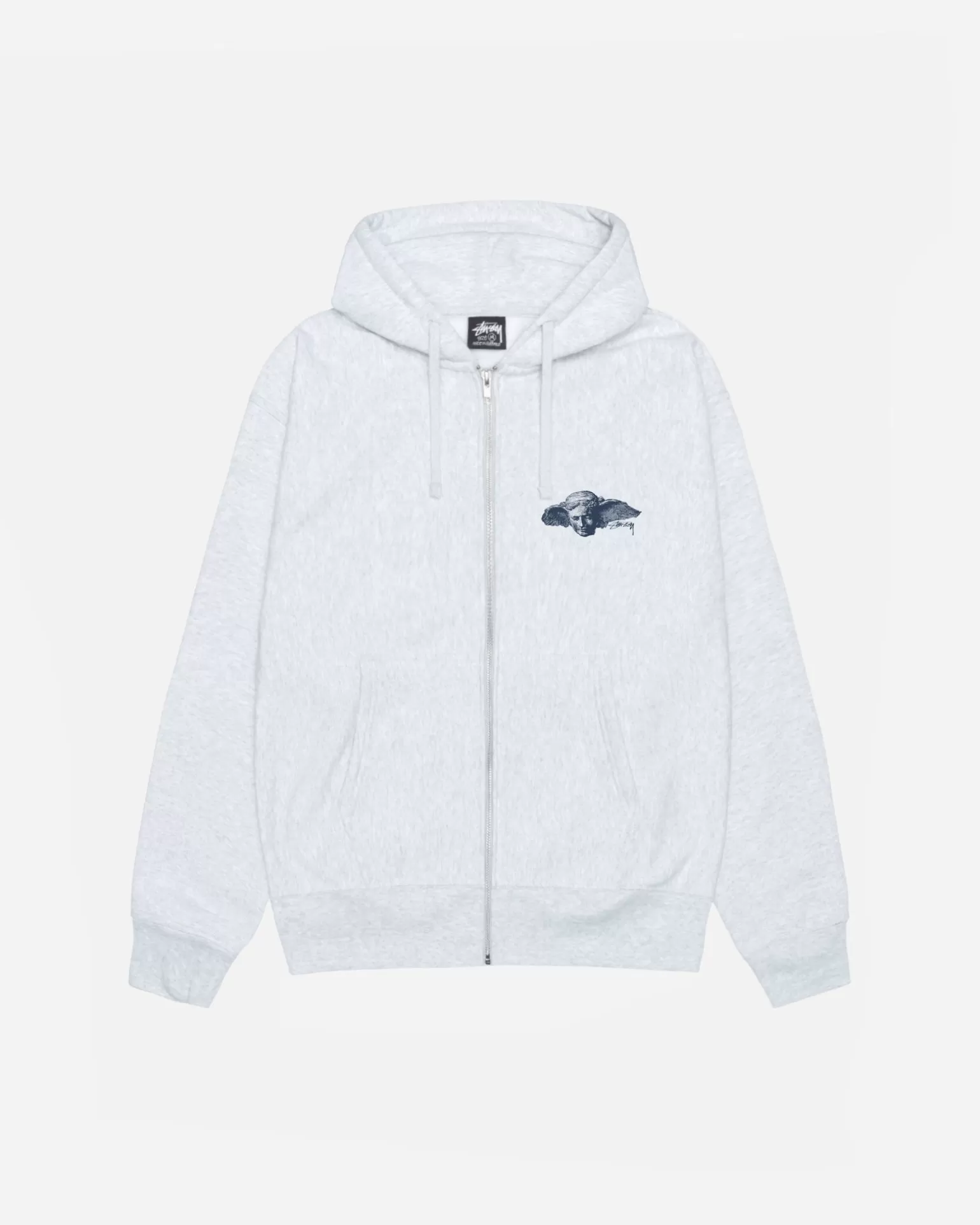 Shop Stüssy HYPNOS ZIP HOODIE Ash Heather