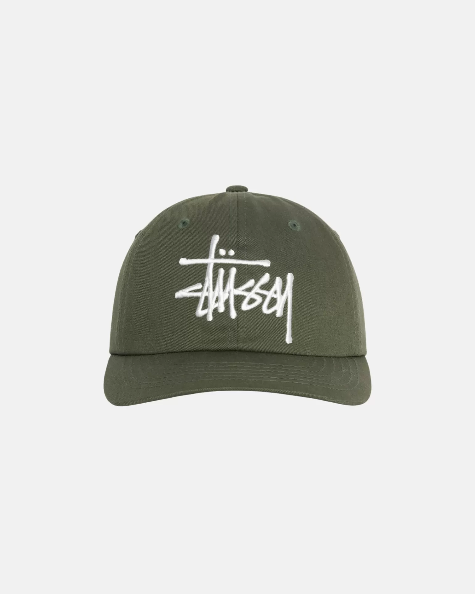 Best Stüssy LOW PROFILE BIG BASIC SNAPBACK Moss