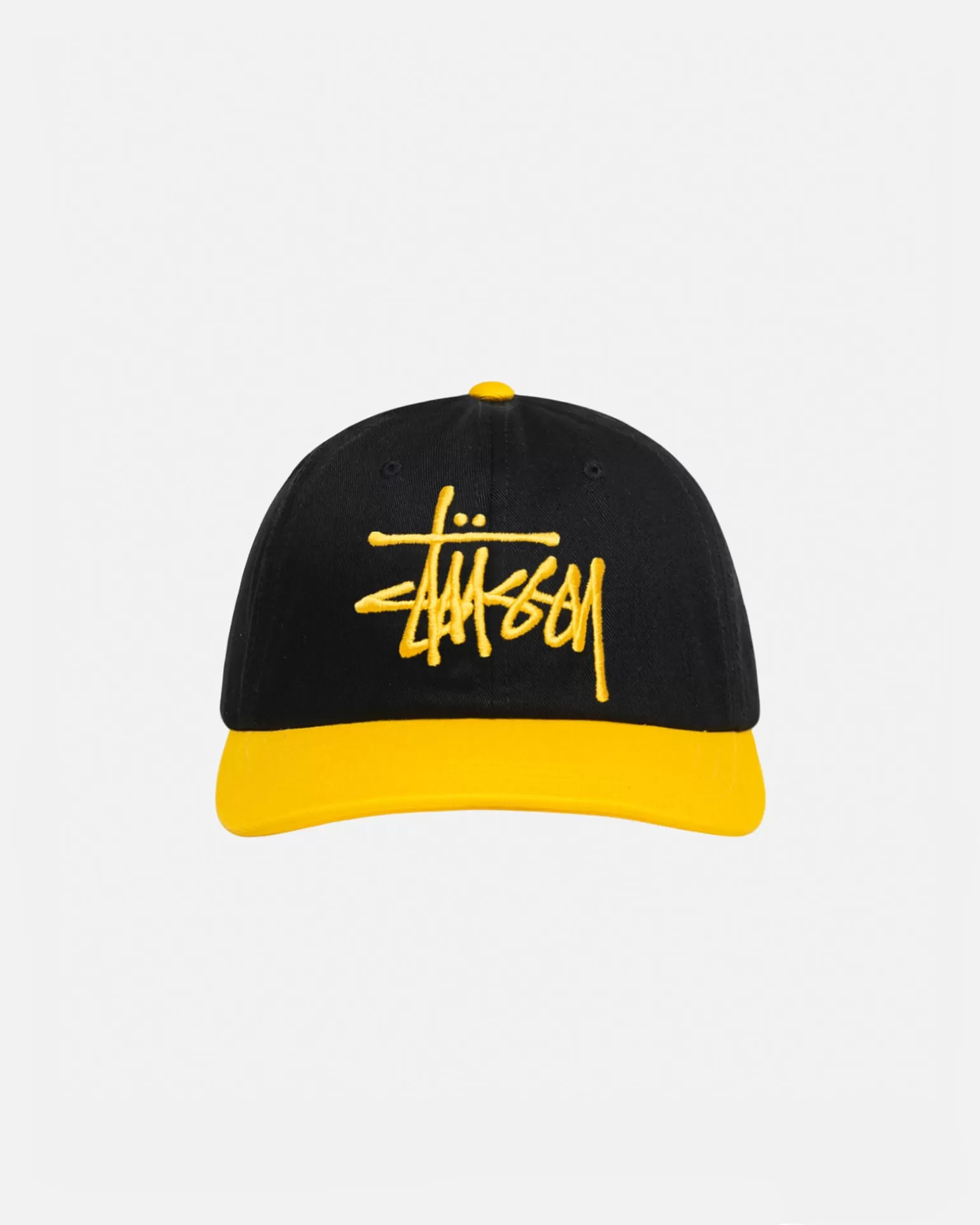 Clearance Stüssy LOW PROFILE BIG BASIC SNAPBACK Black/Gold