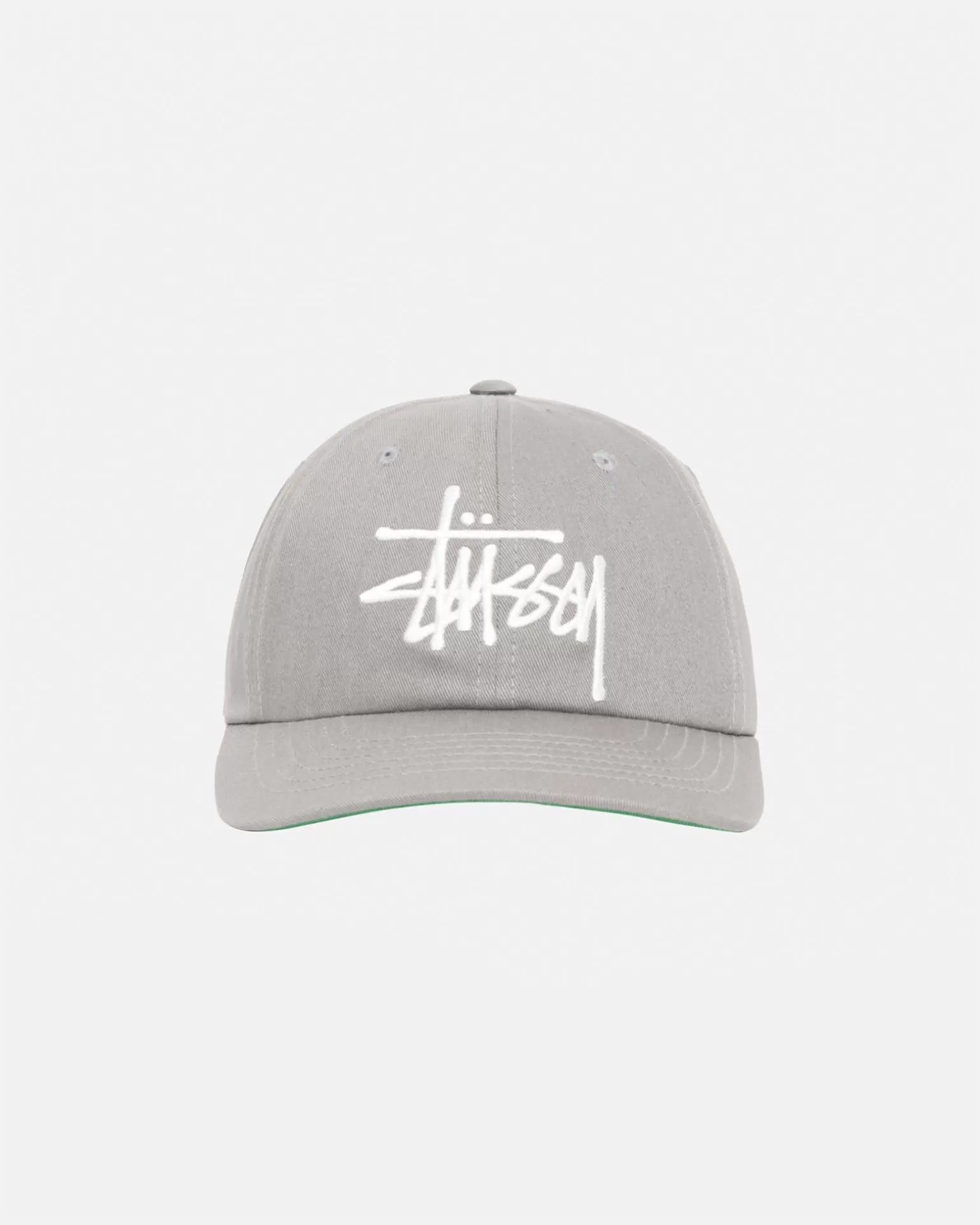 Best Stüssy LOW PROFILE BIG BASIC SNAPBACK Steel Grey