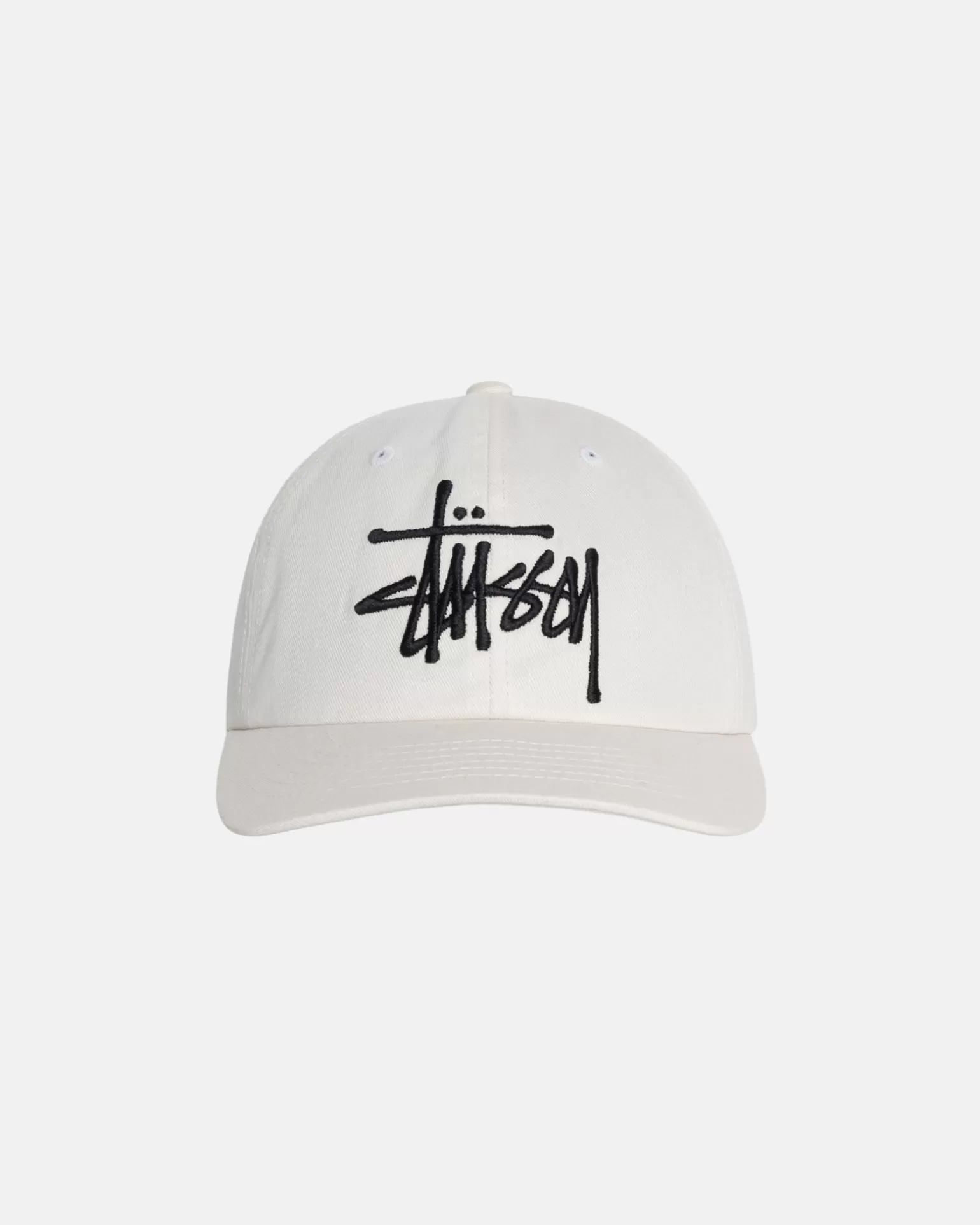 Outlet Stüssy LOW PROFILE BIG BASIC SNAPBACK Snow