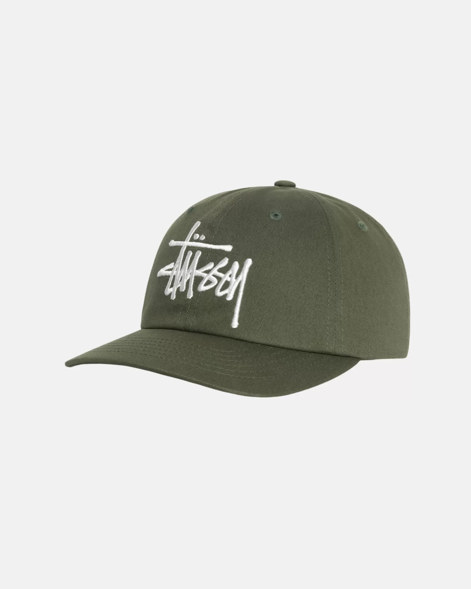 Best Stüssy LOW PROFILE BIG BASIC SNAPBACK Moss