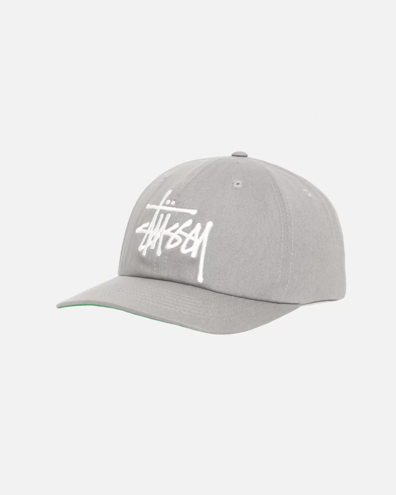 Best Stüssy LOW PROFILE BIG BASIC SNAPBACK Steel Grey