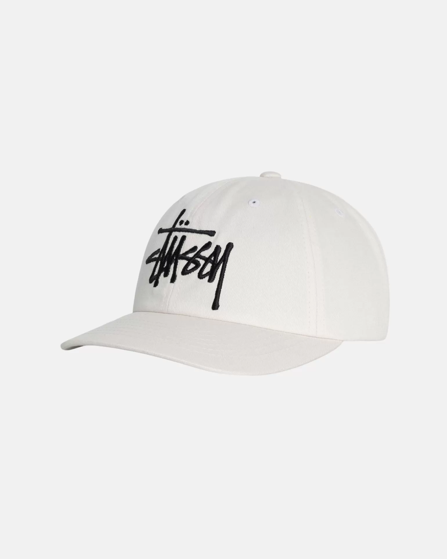 Outlet Stüssy LOW PROFILE BIG BASIC SNAPBACK Snow