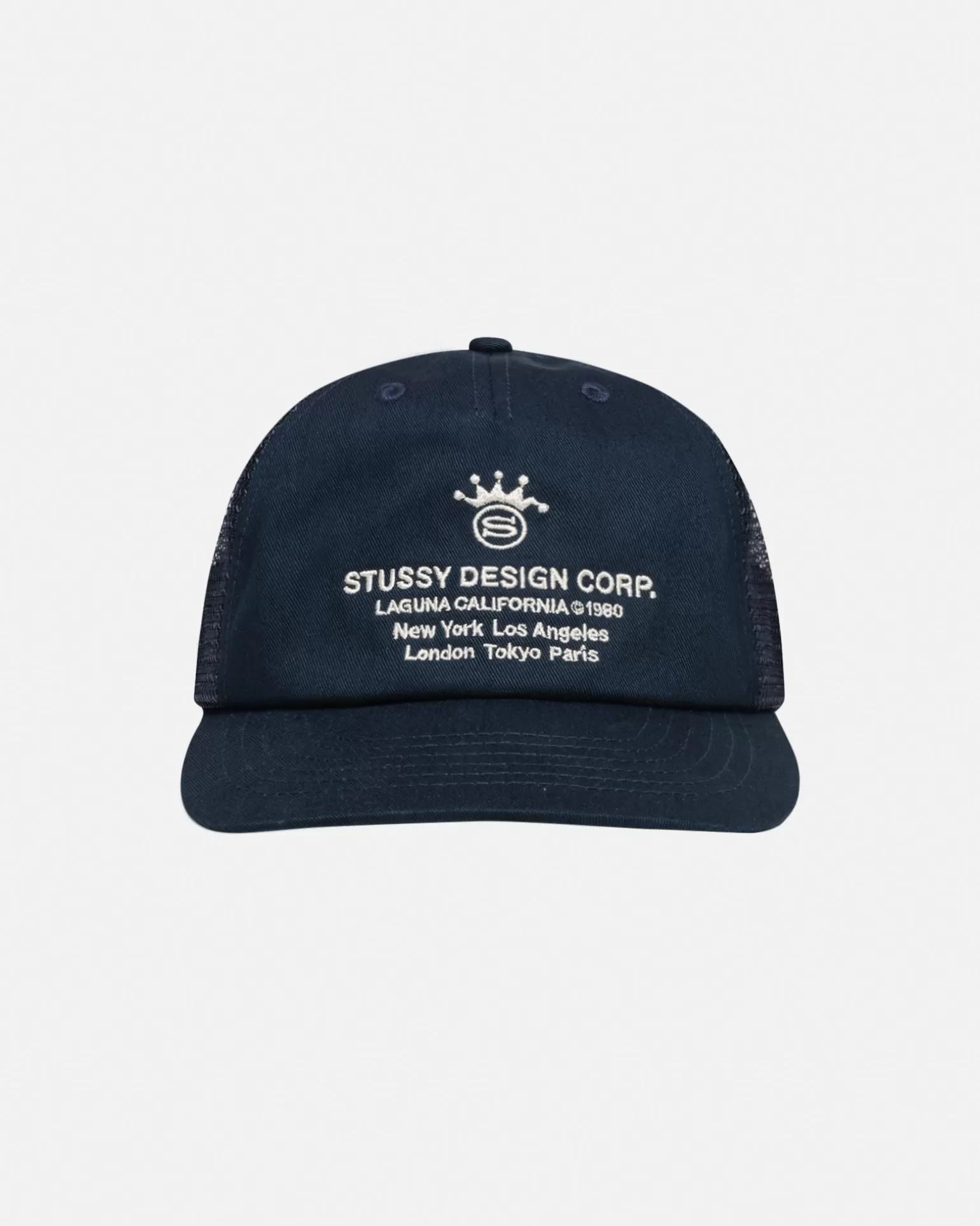 Hot Stüssy LOW PROFILE DESIGN CORP TRUCKER SNAPBACK Navy