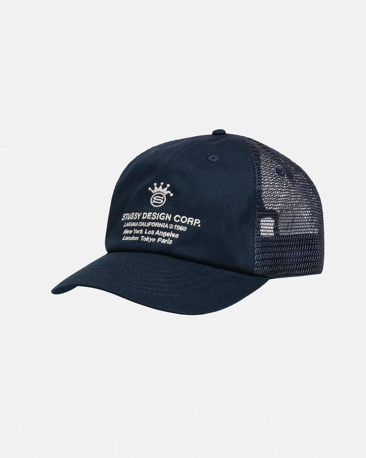 Hot Stüssy LOW PROFILE DESIGN CORP TRUCKER SNAPBACK Navy