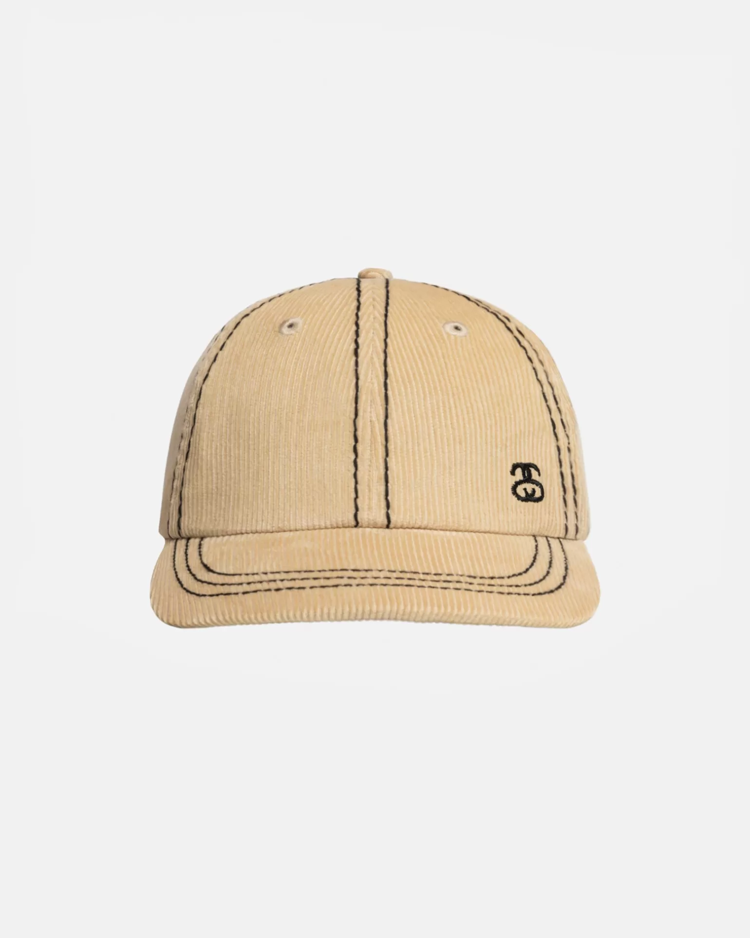 New Stüssy LOW PROFILE SS-LINK STITCHED STRAPBACK Cream